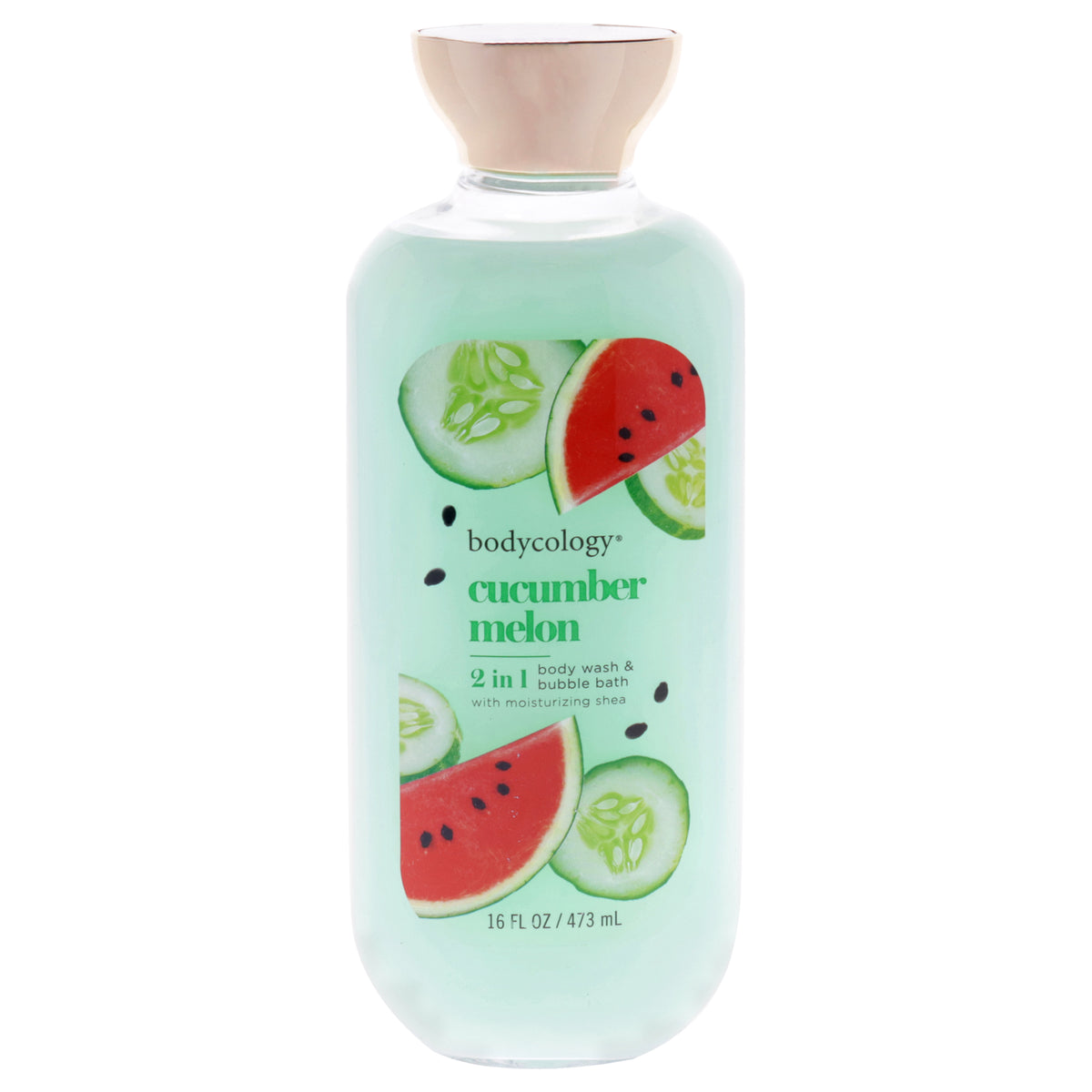 2 in 1 Body Wash and Bubble Bath  Cucumber Melon by Bodycology for Women  16 oz Body Wash