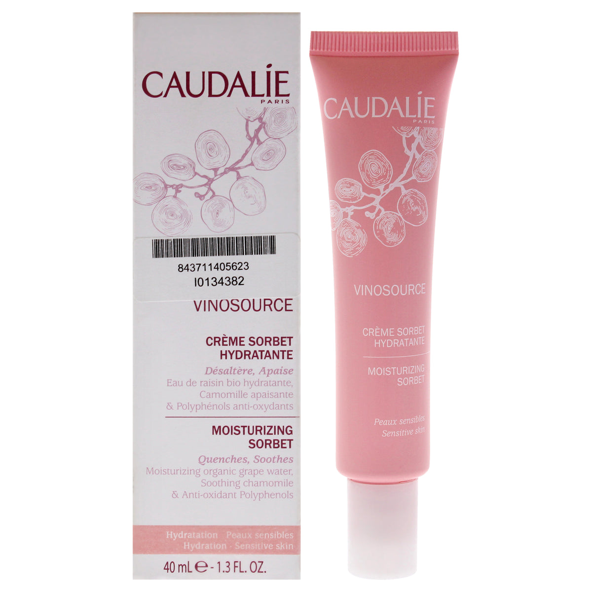 Vinosource Moisturizing Sorbet by Caudalie for Women  13 oz Cream Tester