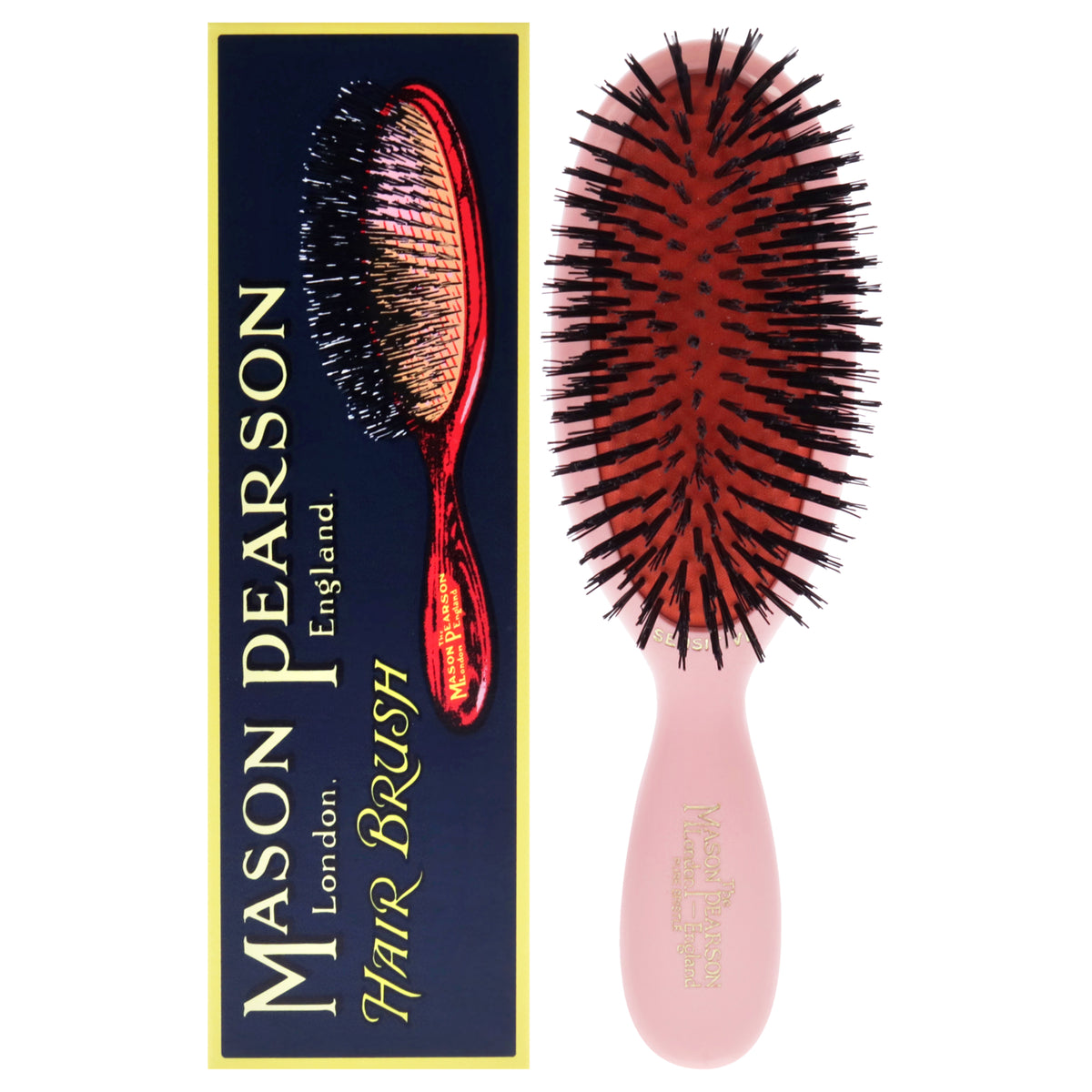 Pocket Sensitive Pure Bristle Brush  SB4 Pink by Mason Pearson for Unisex  1 Pc Hair Brush