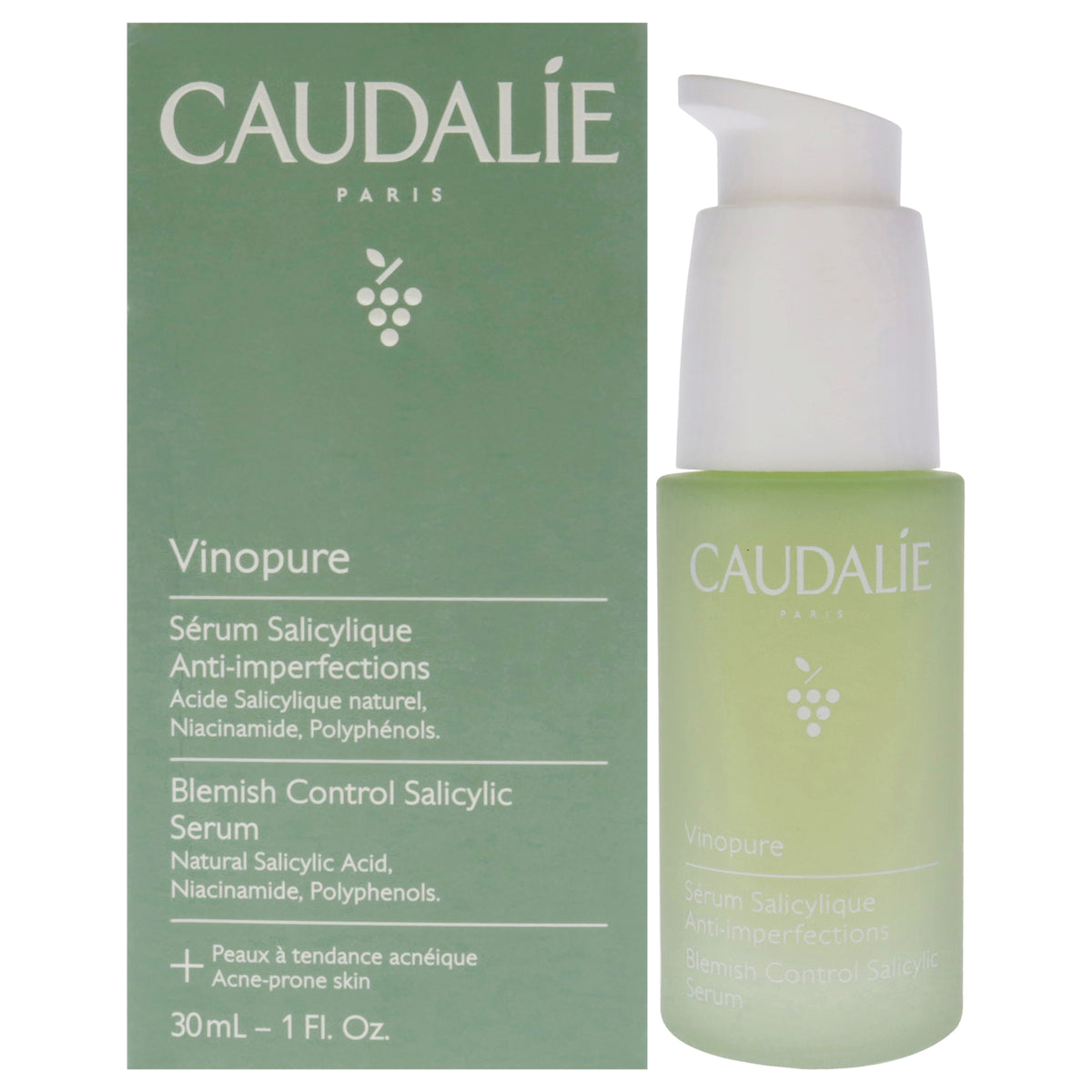 Vinopure Natural Salicylic Acid Pore Minimizing Serum by Caudalie for Unisex  1 oz Serum Tester