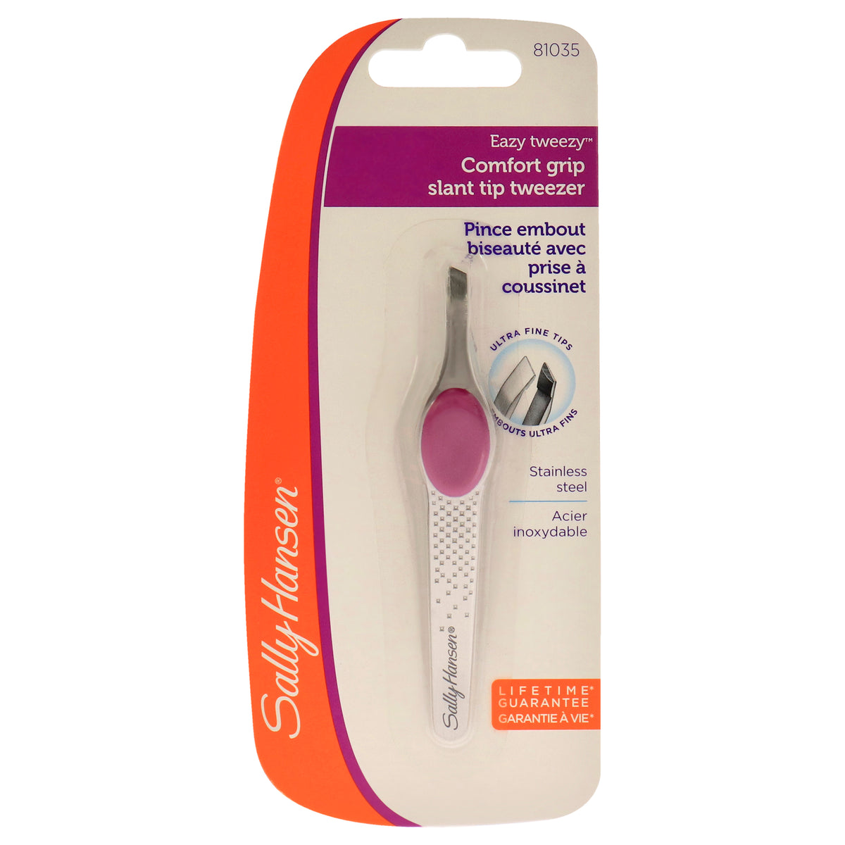 Comfort Grip Slant Tip Tweezer  81035 by Sally Hansen for Unisex  1 Pc Tweezer