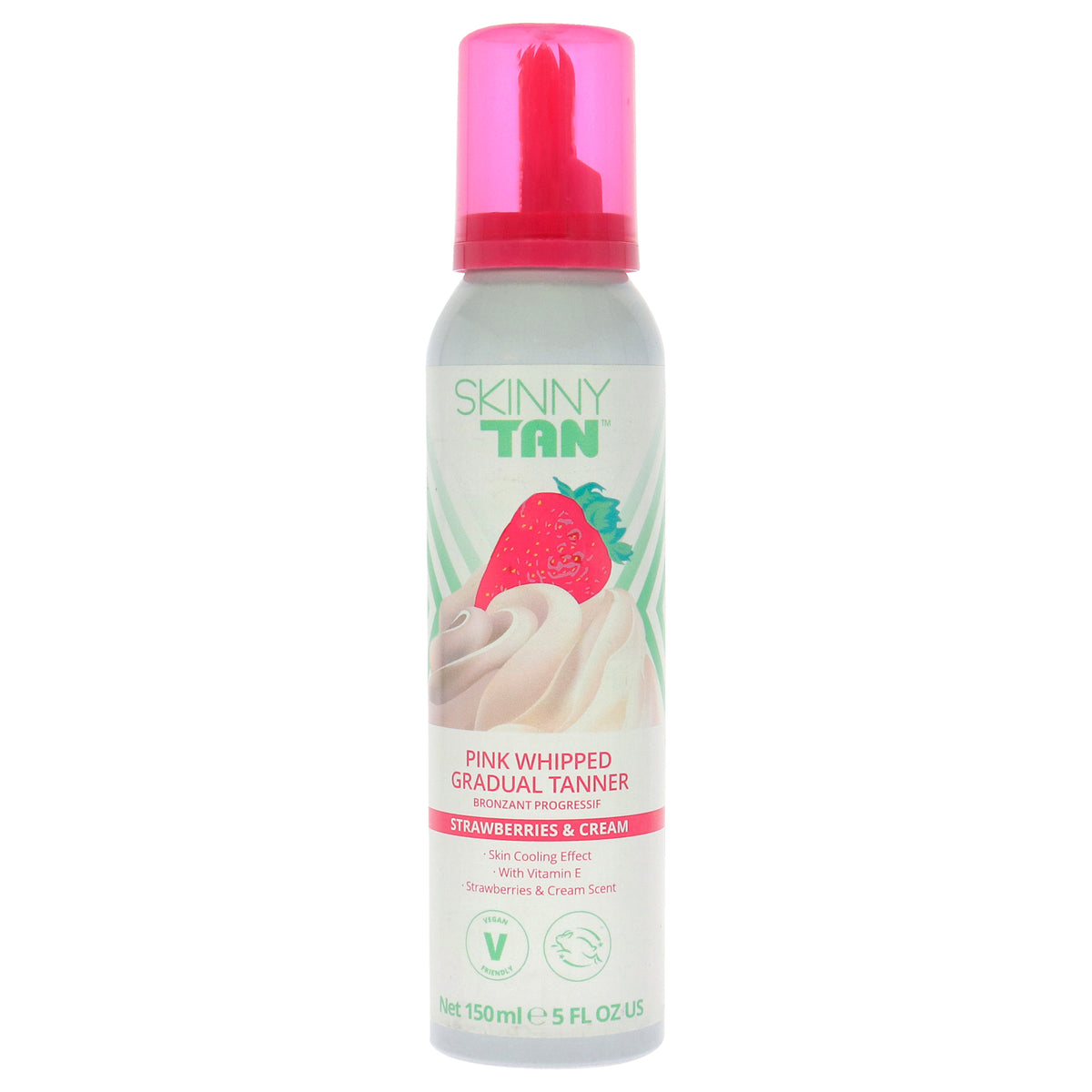 Strawberries and Cream Pink Whipped Gradual Tanner by Skinny Tan for Women  5 oz Bronzer