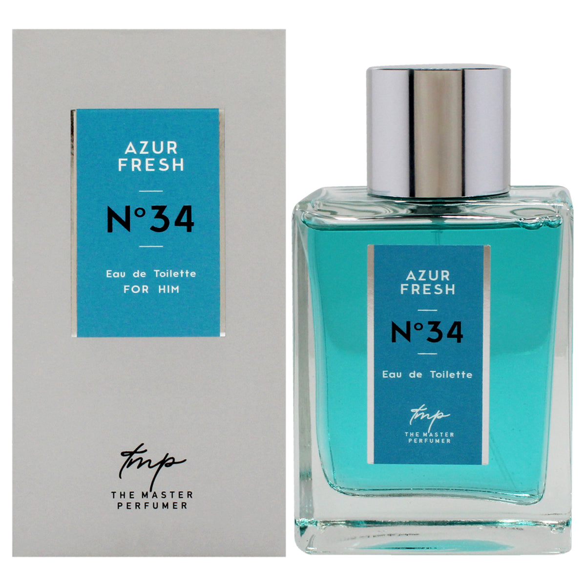 Azur Fresh N34 by The Master Perfumer for Men  34 oz EDT Spray