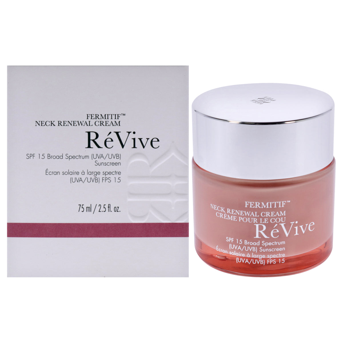 Fermitif Neck Renewal Cream Sunscreen SPF 15 by Revive for Women  25 oz Sunscreen