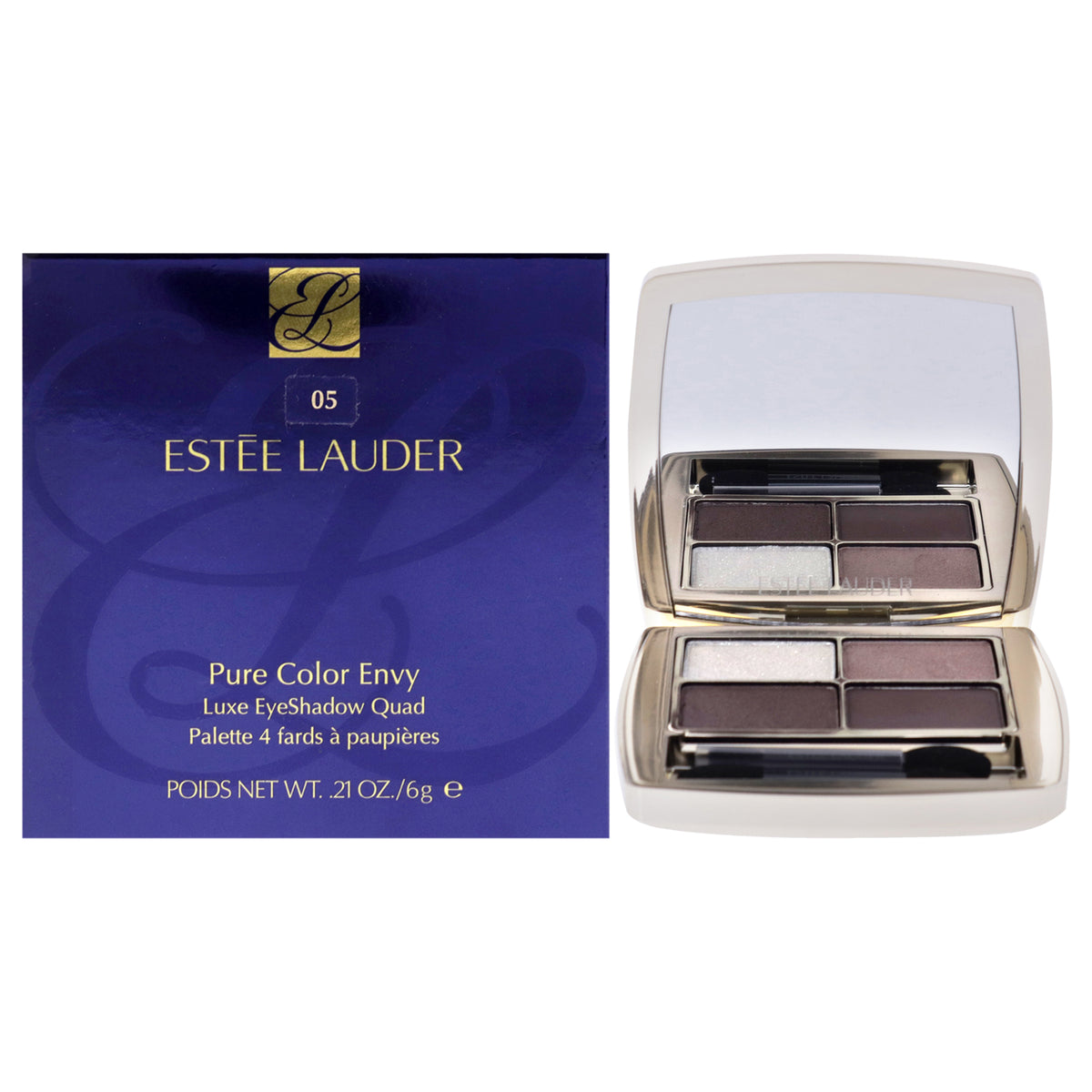 Pure Color Envy Luxe Eyeshadow Quad  05 Grey Haze by Estee Lauder for Women  021 oz Eye Shadow