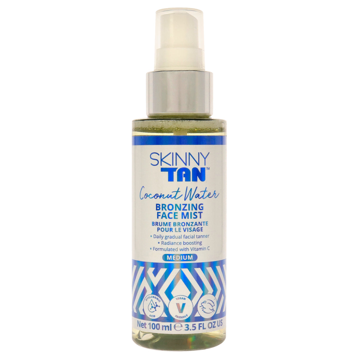 Coconut Water Bronzing Face Mist  Medium by Skinny Tan for Women  35 oz Mist