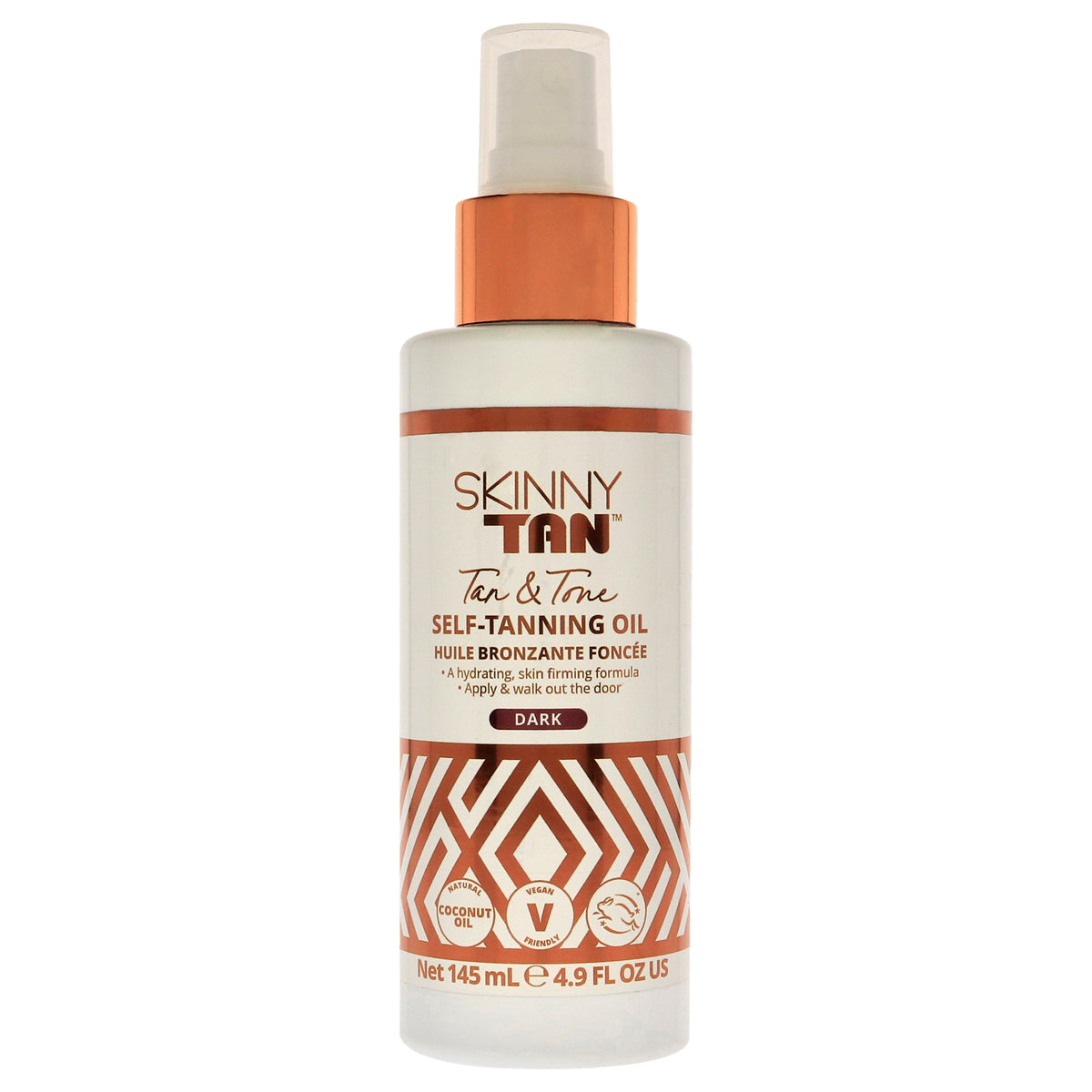 Tan and Tone SelfTanning Oil  Dark by Skinny Tan for Women  49 oz Oil