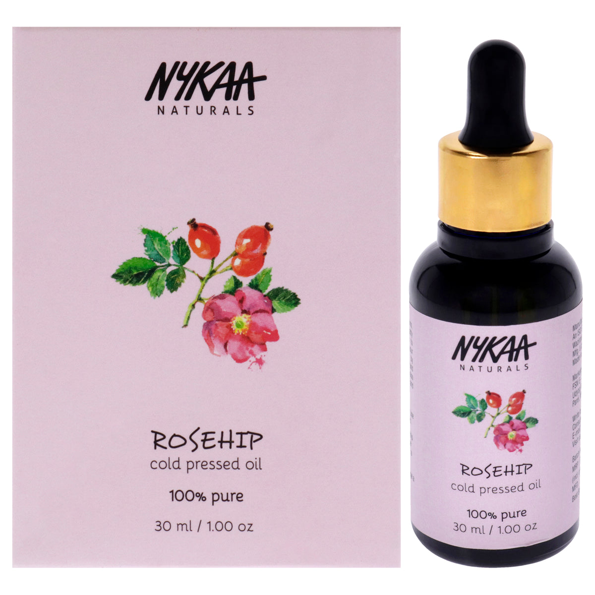 100 Percent Pure Cold Pressed Oil  Rosehip by Nykaa Naturals for Women  1 oz Oil