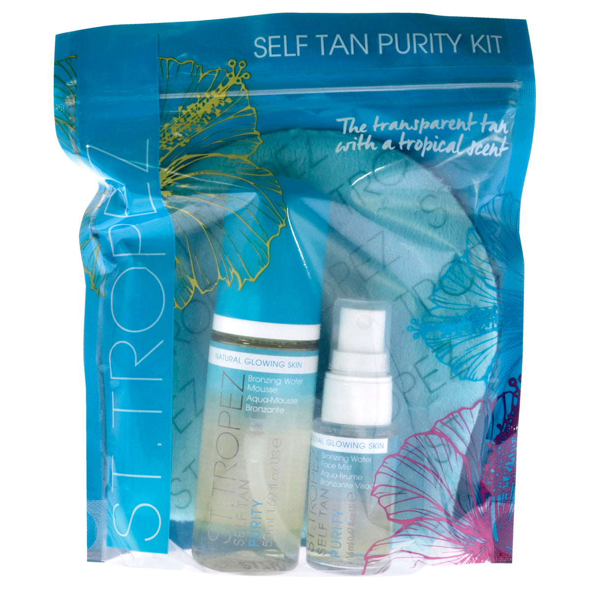 Self Tan Purity Kit by St Tropez for Unisex  3 Pc 169oz Bronzing Water Mousse  047oz Bronzing Water Face Mist  Velvet Mitt