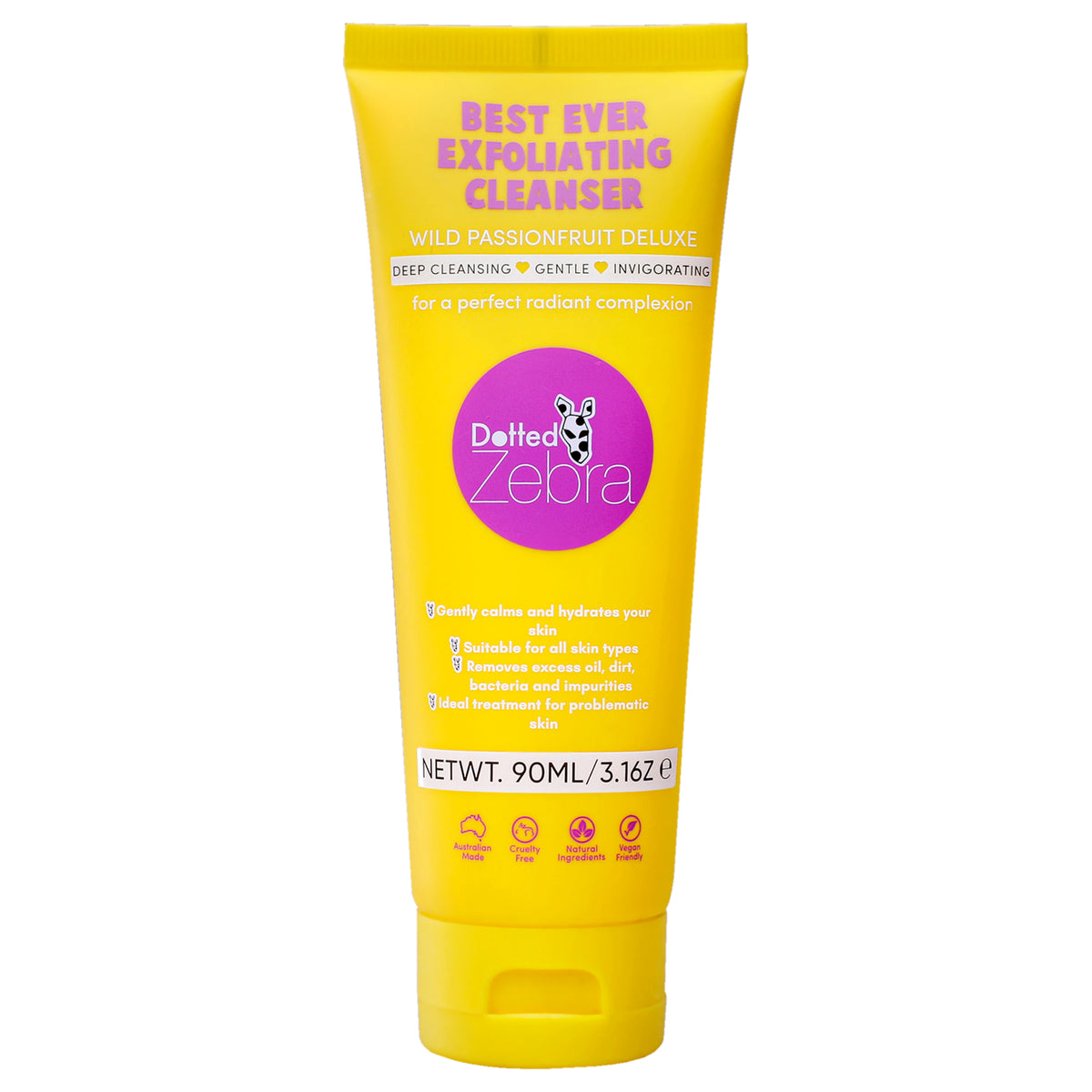 Best Ever Exfoliating Cleanser by Dotted Zebra for Women  316 oz Cleanser