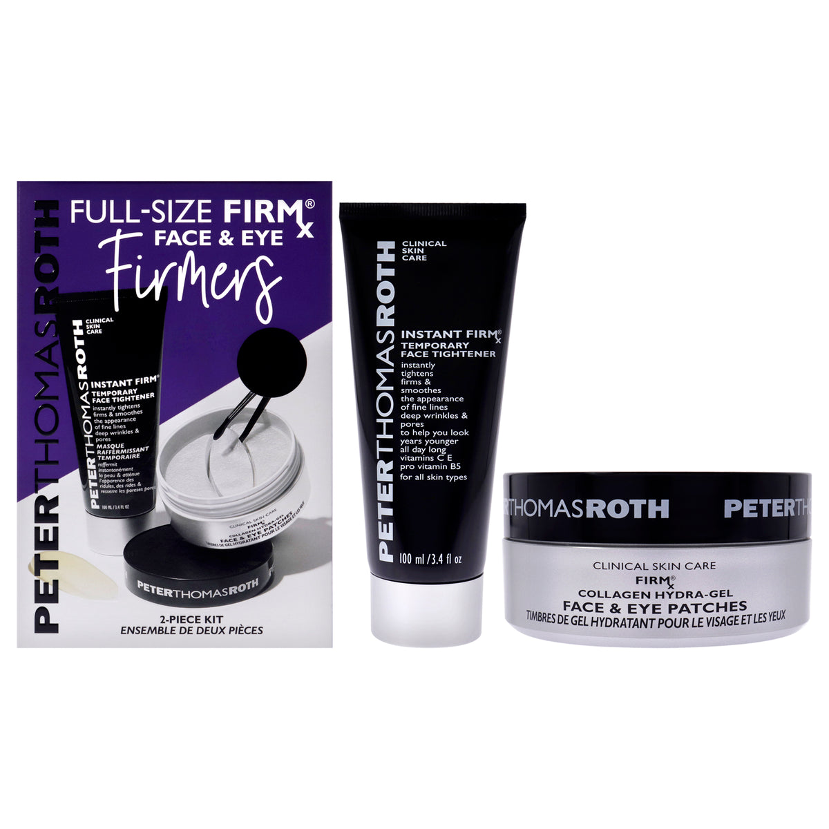 Firmx Face plus Eye Firmers Duo by Peter Thomas Roth for Women  2 Pc 34oz Instant Firmx Temporary Face Tightener  90 Firmx Col