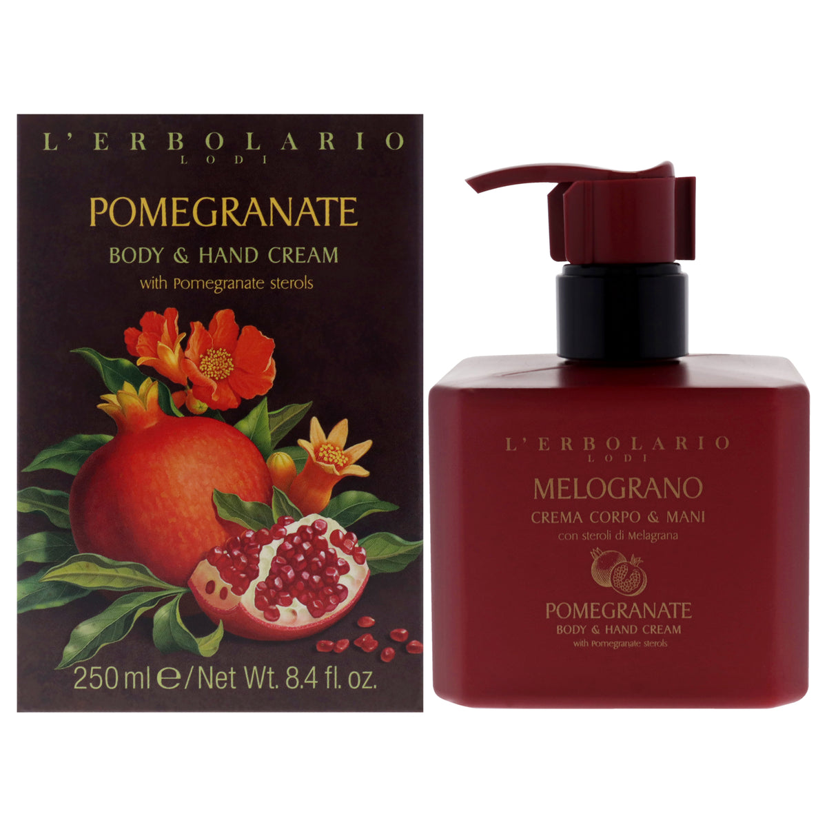 Body and Hand Cream  Pomegranate by LErbolario for Unisex  84 oz Cream