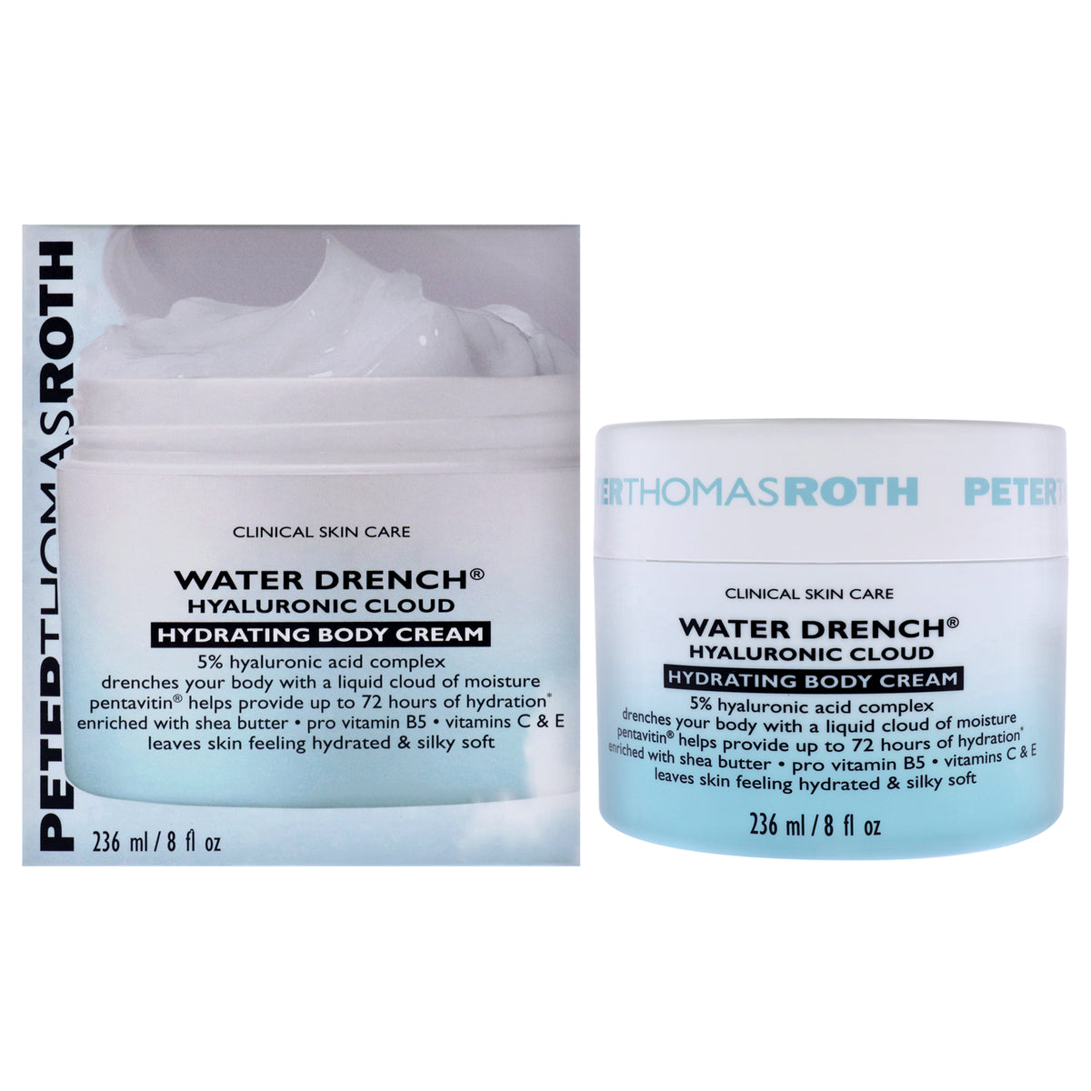 Water Drench Hyaluronic Cloud Hydrating Body Cream by Peter Thomas Roth for Unisex  8 oz Body Cream