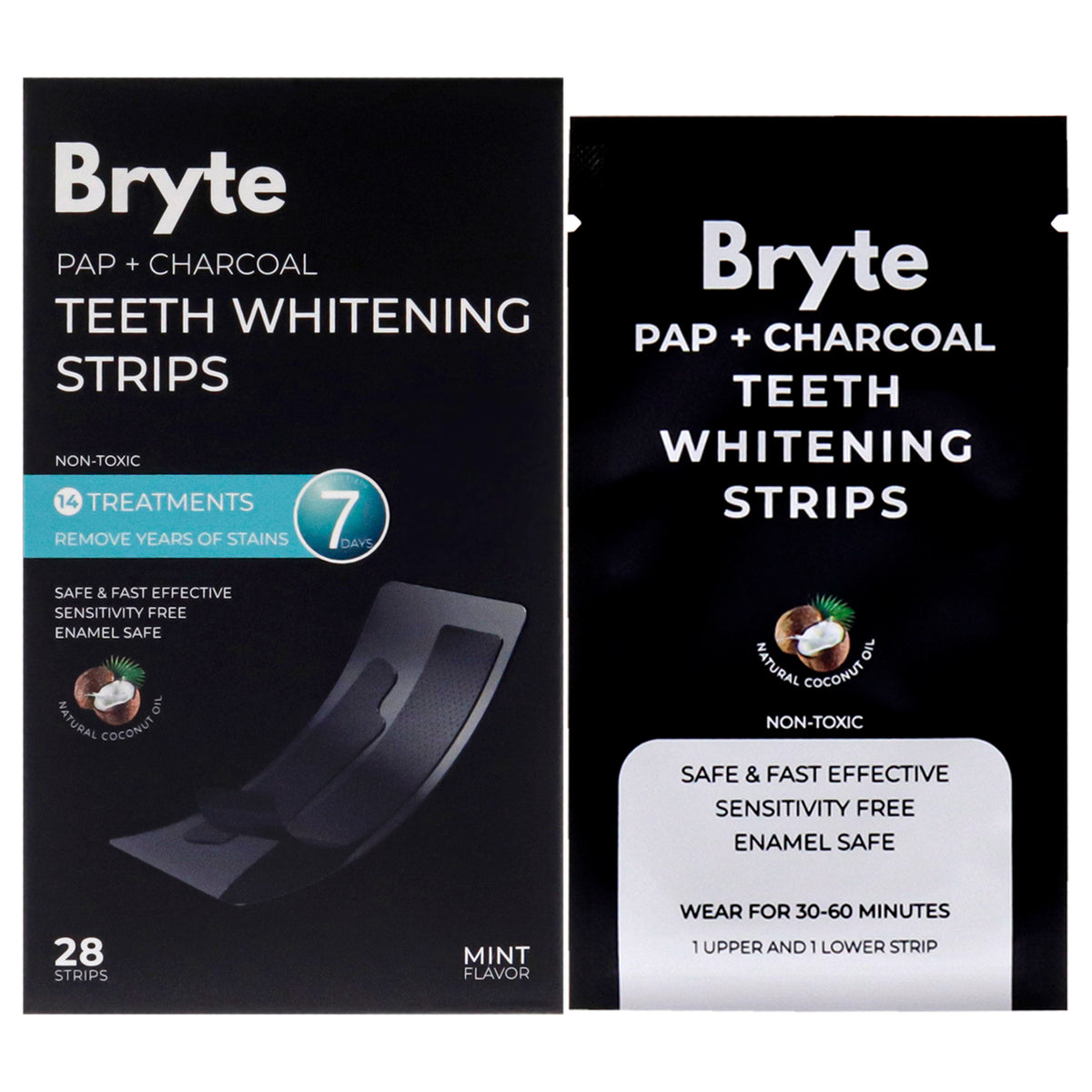 PAP Pus Charcoal Whitening Strips by Bryte for Unisex  28 Pc Strips