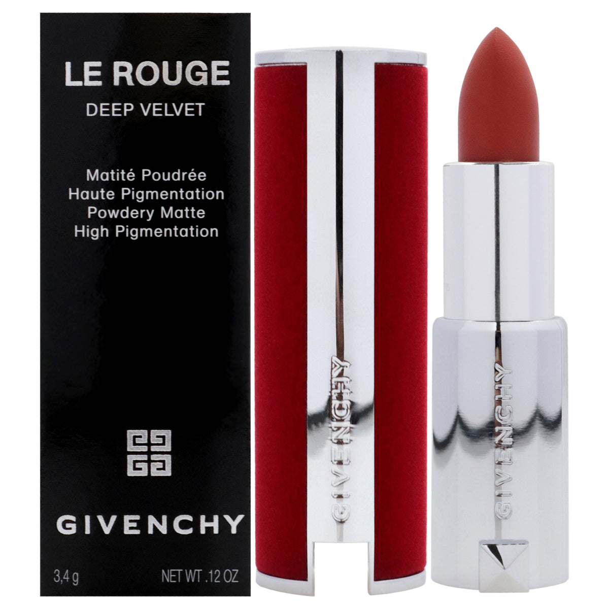 Le Rouge Deep Velvet Matte Lipstick  35 Rouge Initie by Givenchy for Women  012 oz Lipstick