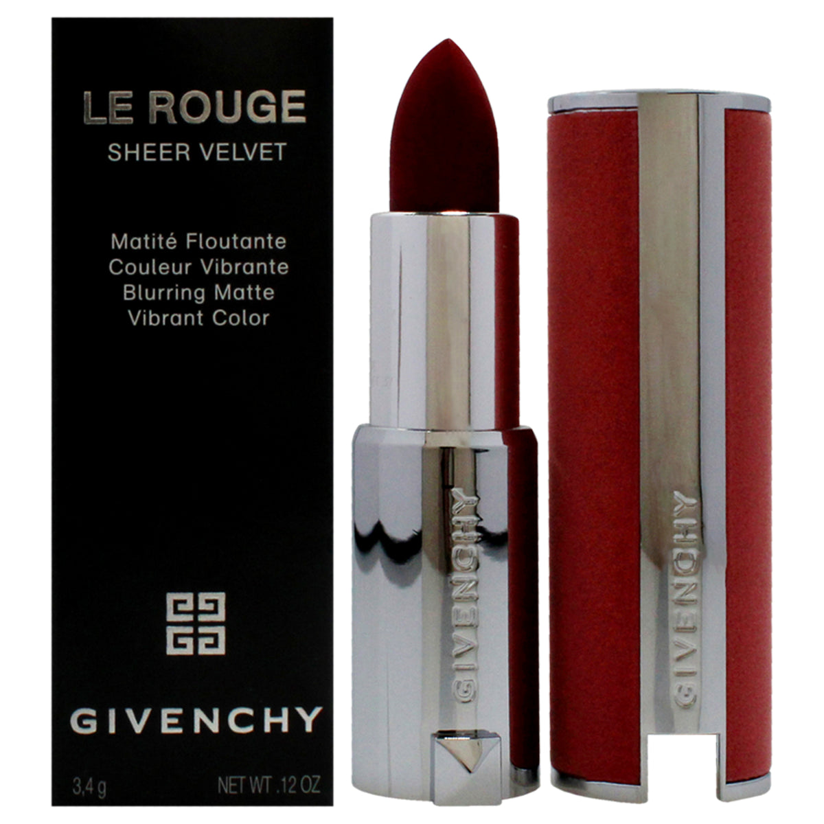 Le Rouge Sheer Velvet Matte Lipstick  37 Rouge Graine by Givenchy for Women  012 oz Lipstick Refillable