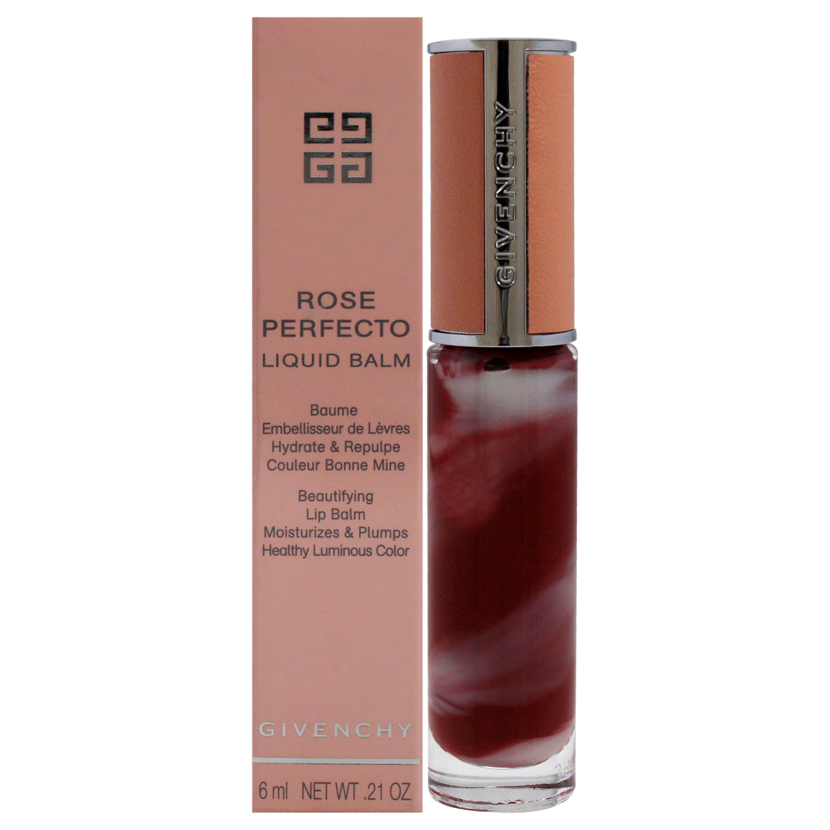 Rose Perfecto Tinted Liquid Lip Balm  117 Chilling Brown by Givenchy for Women  02 oz Lip Balm