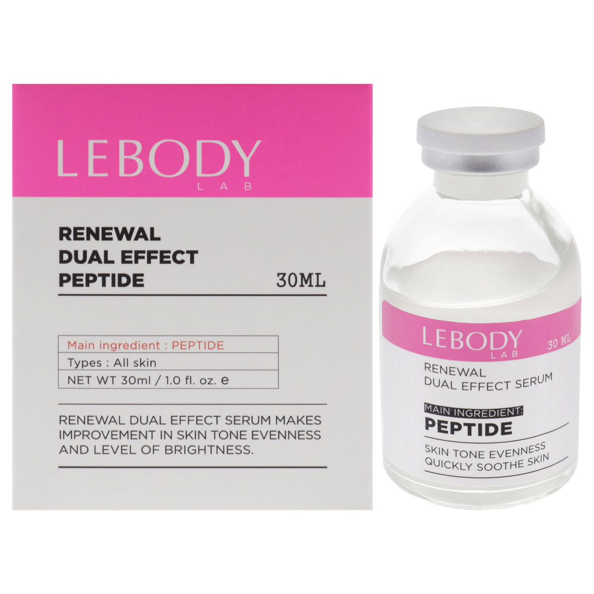 Lab Renewal Dual Effect Serum  Peptide by Lebody for Women  1 oz Serum