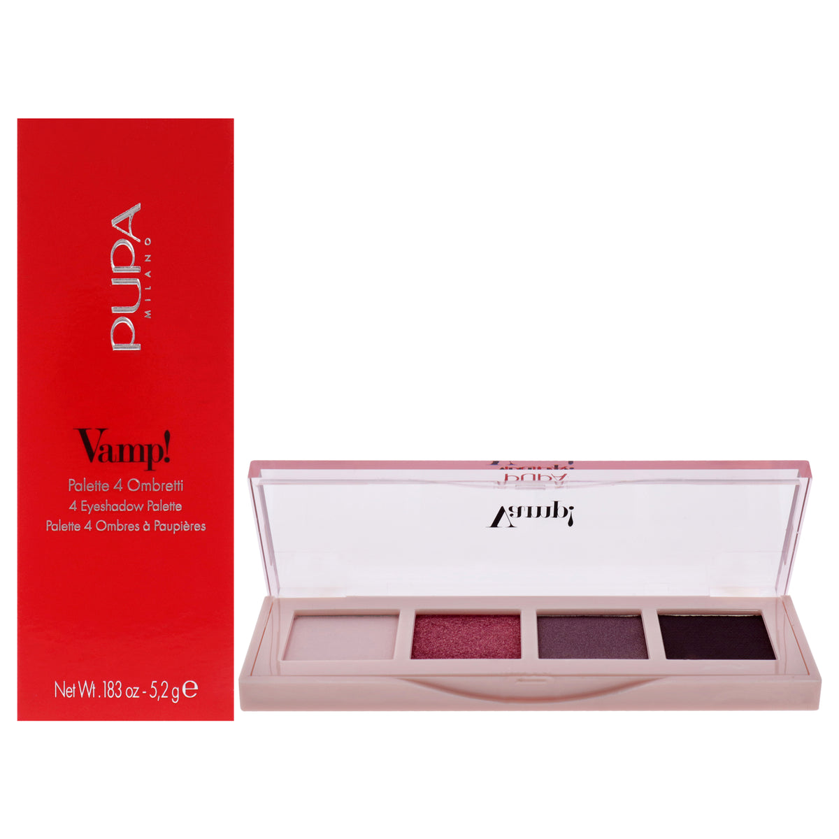 Vamp 4 Eyeshadow Palette  004 Vibrant Plum by Pupa Milano for Women  0183 oz Eye Shadow