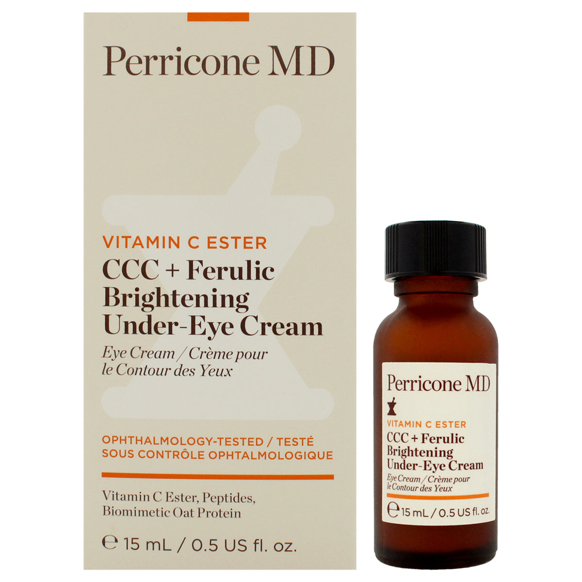 Vitamin C Ester CCC Plus Ferulic Brightening Under Eye Cream by Perricone MD for Women  05 oz Cream