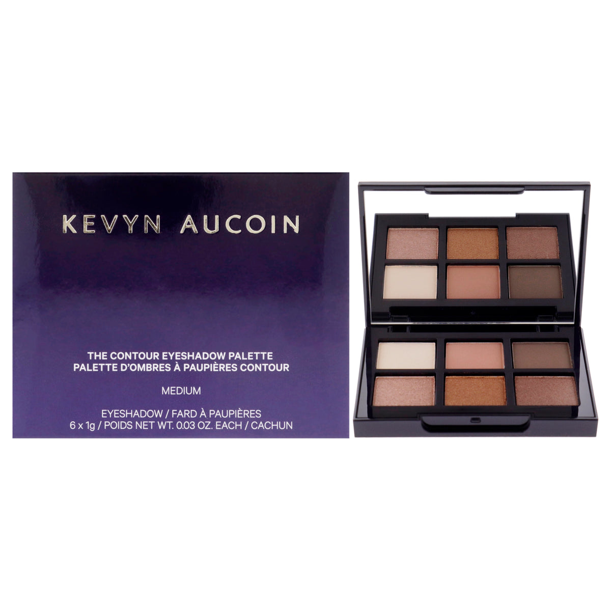 The Contour Eyeshadow Palette  Medium by Kevyn Aucoin for Women  018 oz Eye Shadow