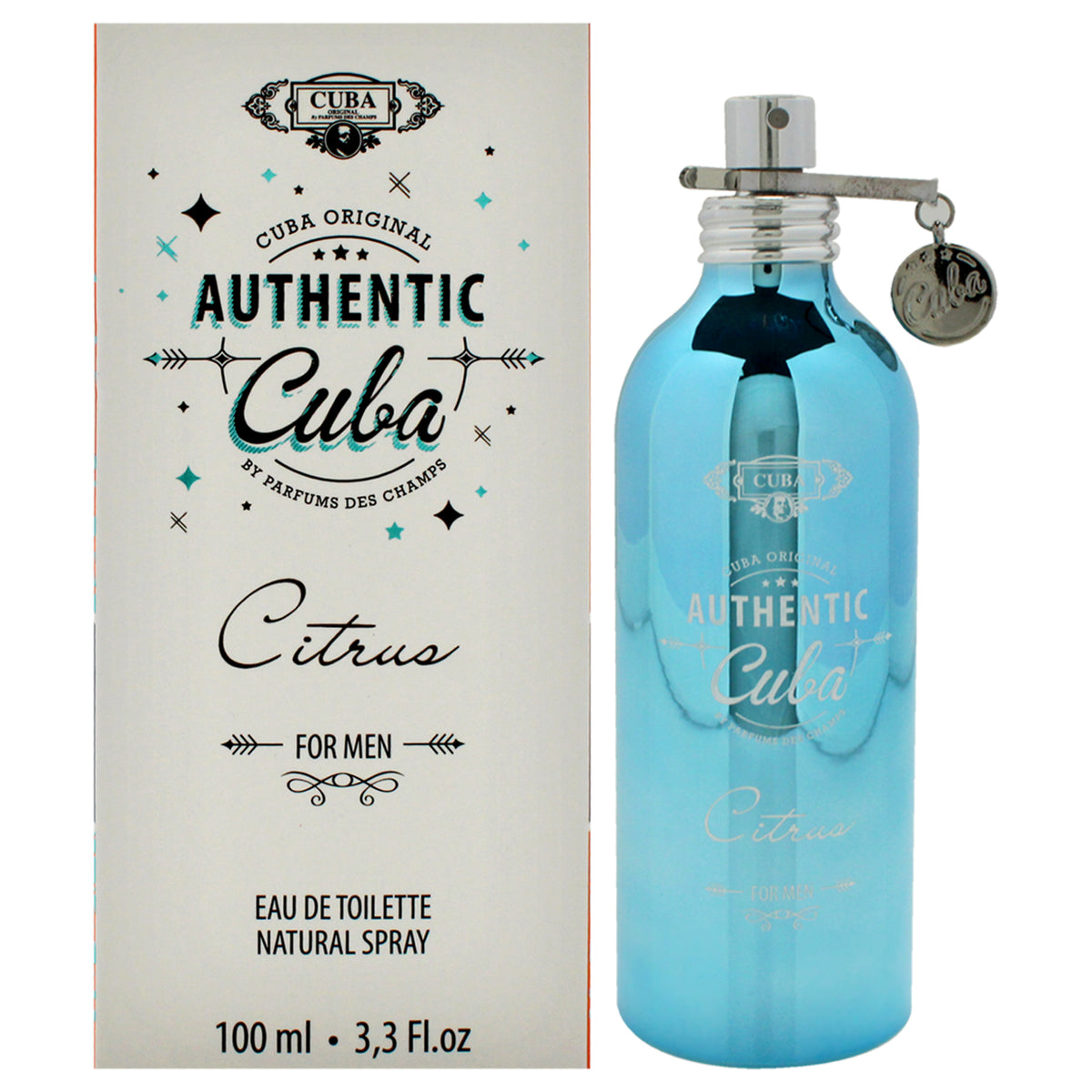 Cuba Authentic Citrus by Cuba for Men  33 oz EDT Spray