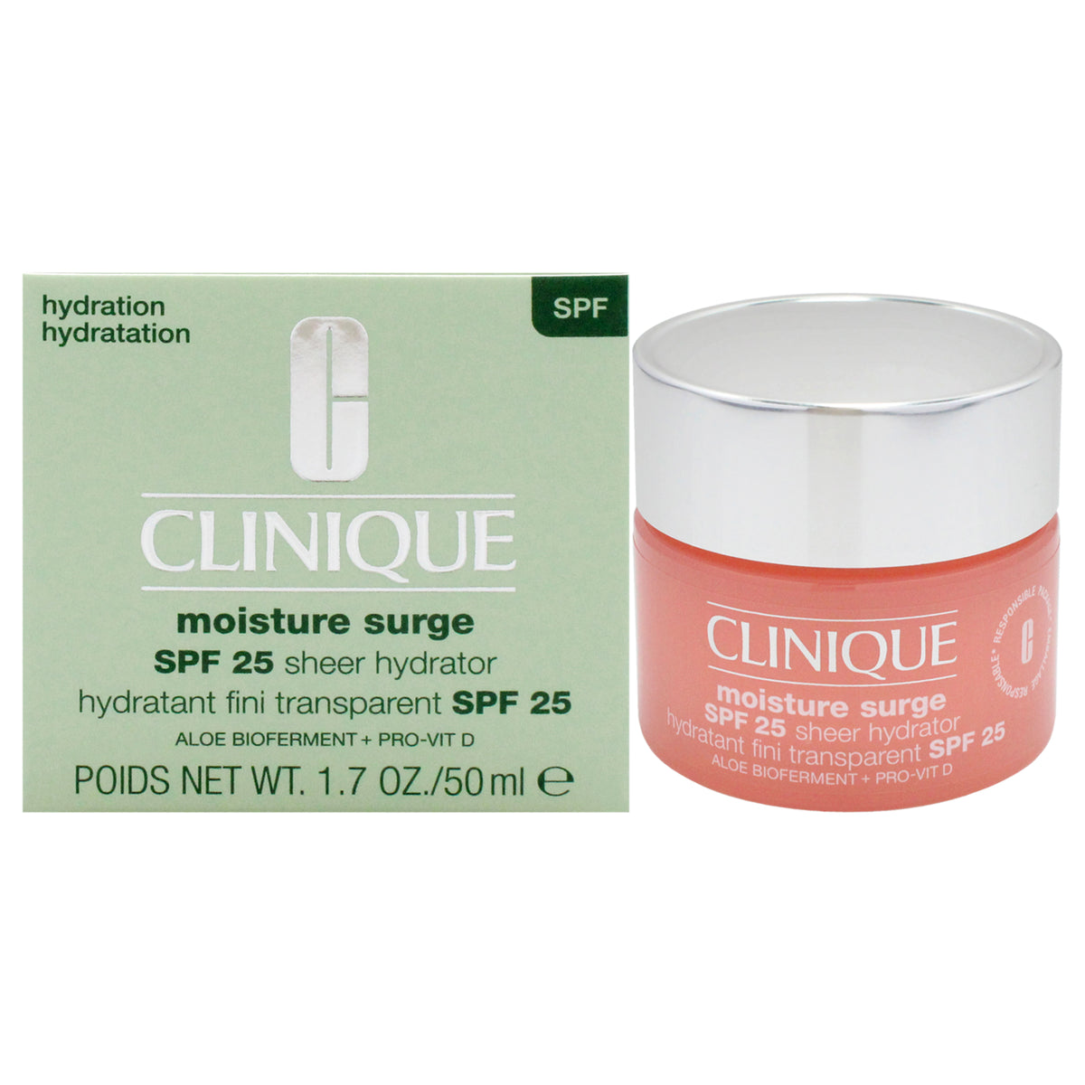 Moisture Surge Sheer Hydrator SPF 25 by Clinique for Women  17 oz Moisturizer