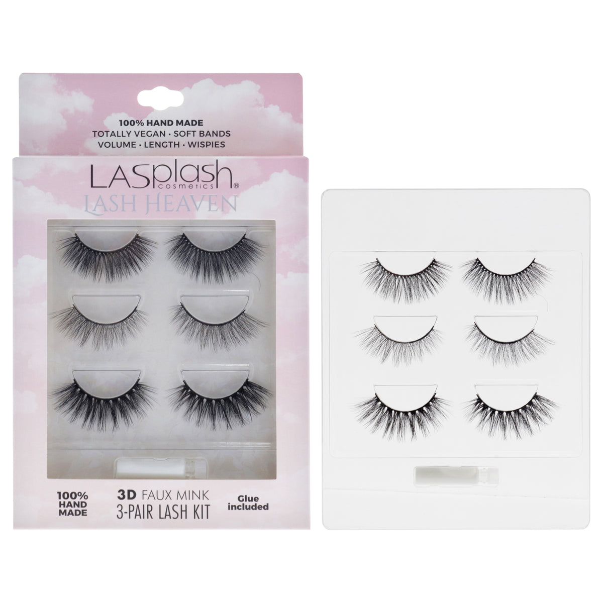 Lash Heaven Kit by LASplash for Women  3 Pair Eyelashes