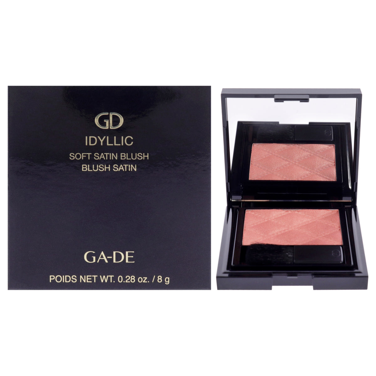 Idyllic Soft Satin Blush Powder  35 Golden Peach by GADE for Women  028 oz Blush