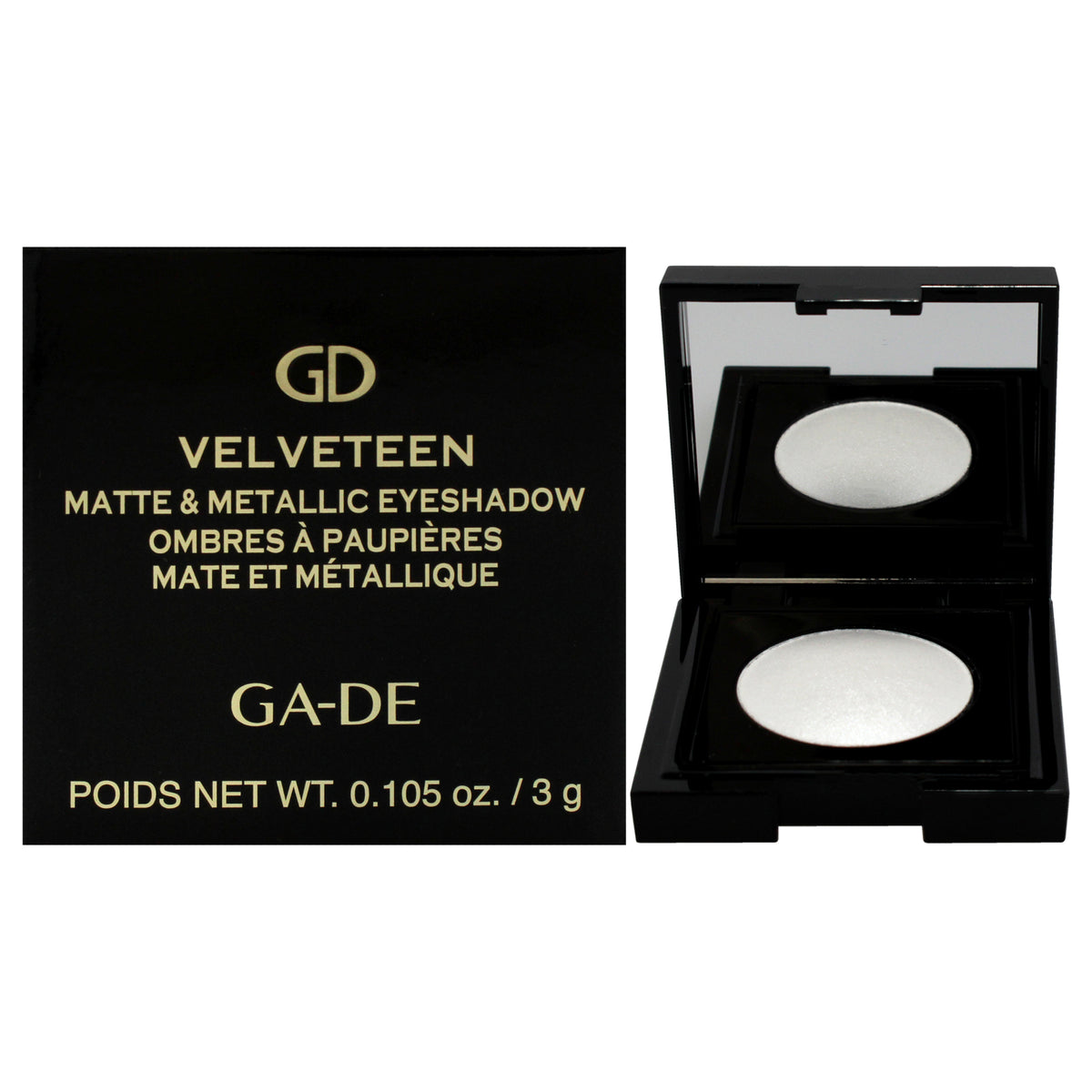 Velveteen Matte and Metallic Eyeshadow  227 White Whisper by GADE for Women  0105 oz Eye Shadow