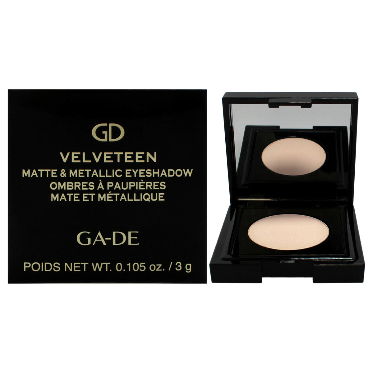 Velveteen Matte and Metallic Eyeshadow  235 Fresh Nude by GADE for Women  0105 oz Eye Shadow