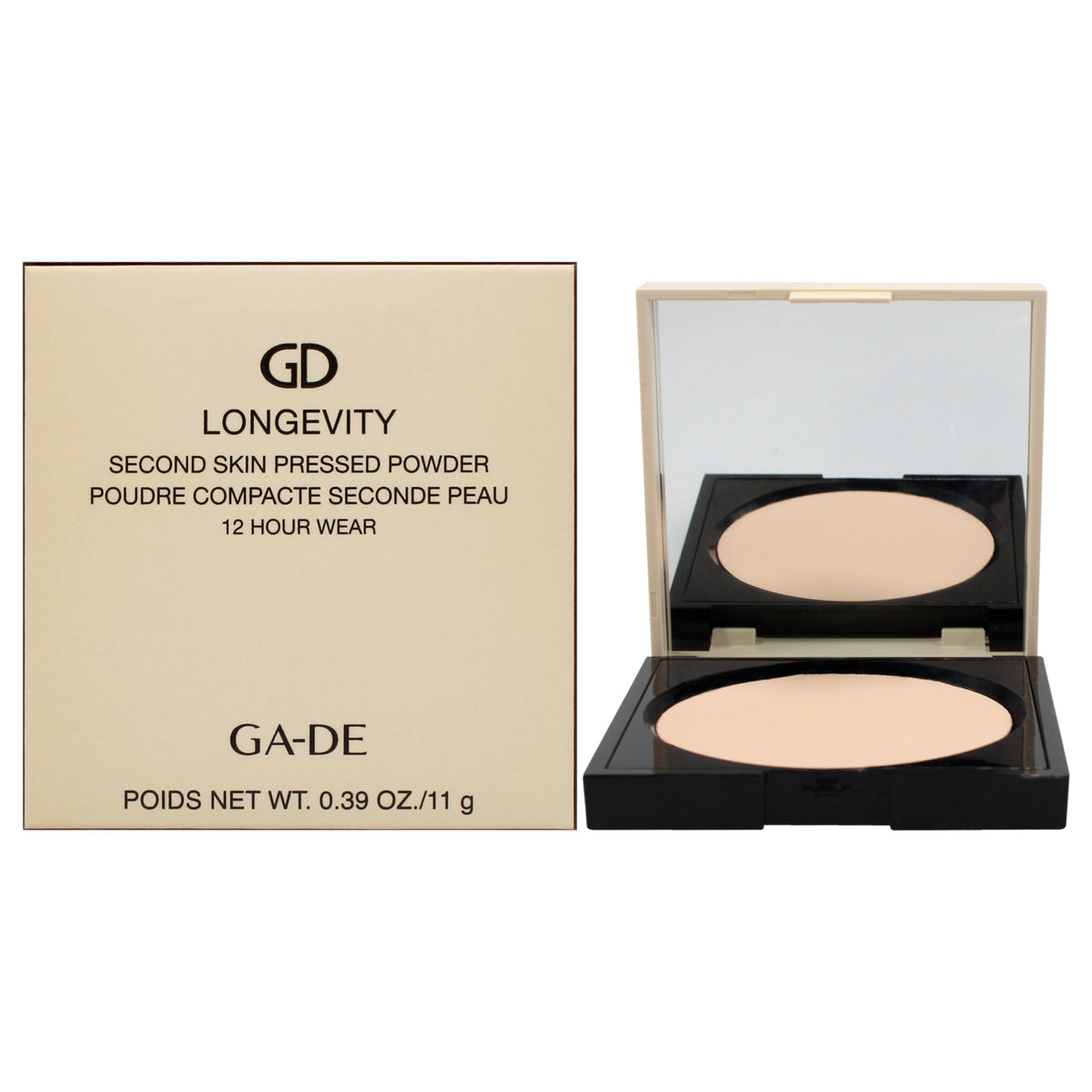 Longevity Second Skin Pressed Powder 12H  505 Light by GADE for Women  039 oz Powder