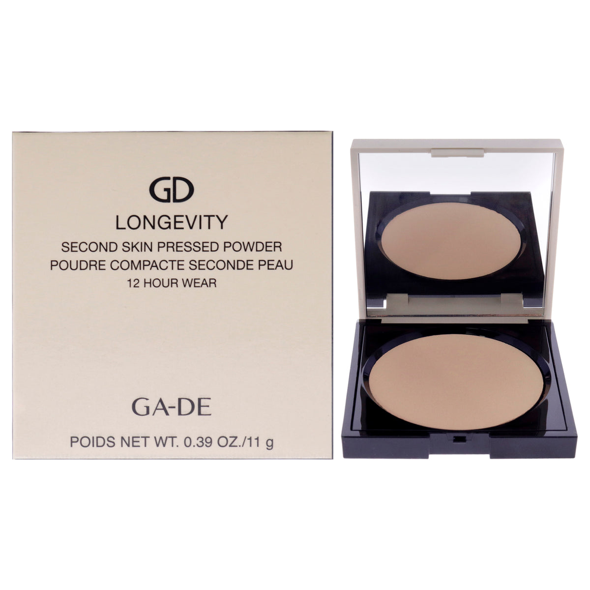 Longevity Second Skin Pressed Powder 12H  507 Medium by GADE for Women  039 oz Powder