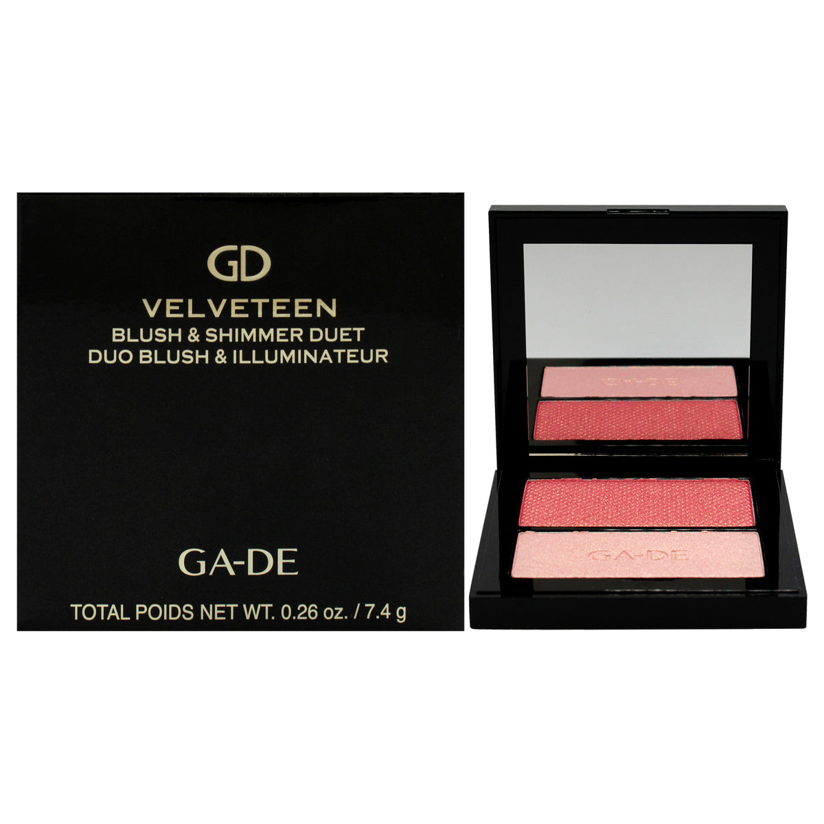 Velveteen Blush and Shimmer Duet  56 Mix and Glow by GADE for Women  026 oz Blush