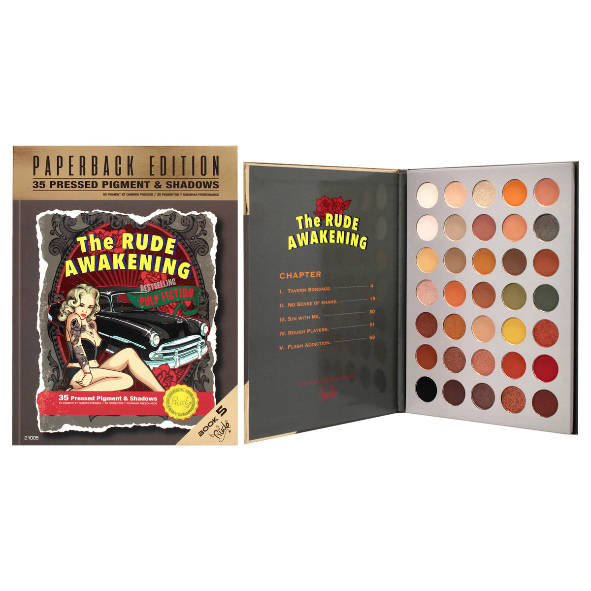 The Rude Awakening Eyeshadow Palette  Paperback Edition by Rude Cosmetics for Women  074 oz Palette