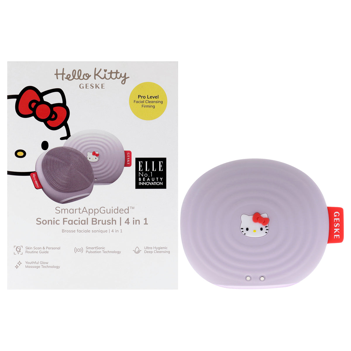 Hello Kitty Sonic Facial Brush 4 in 1  Purple by Geske for Women  1 Pc Brush