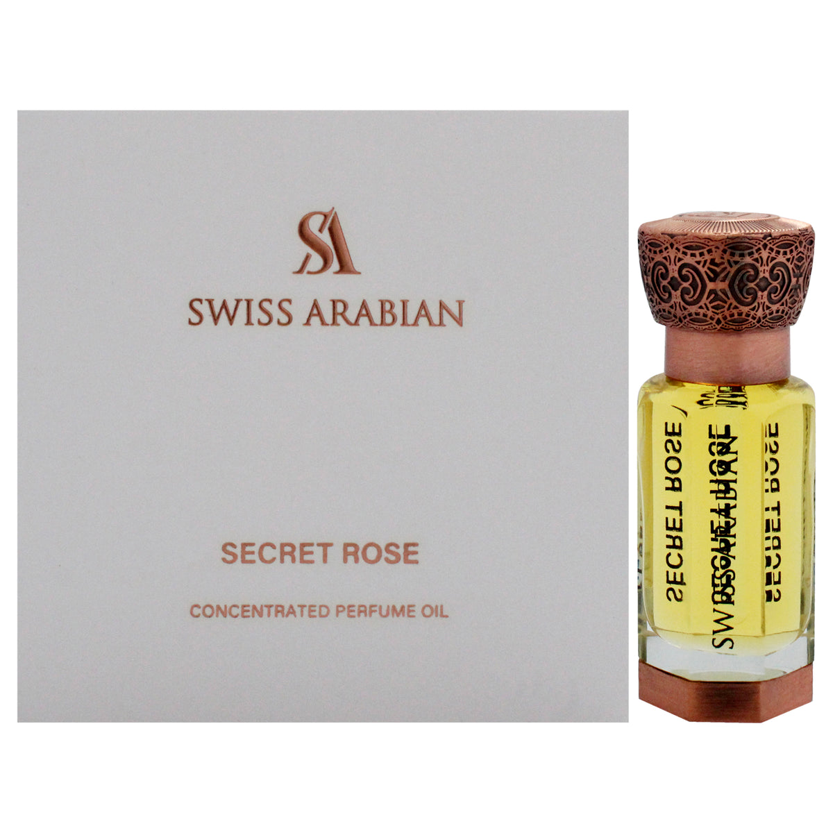 Secret Rose by Swiss Arabian for Unisex  04 oz Perfume Oil Mini