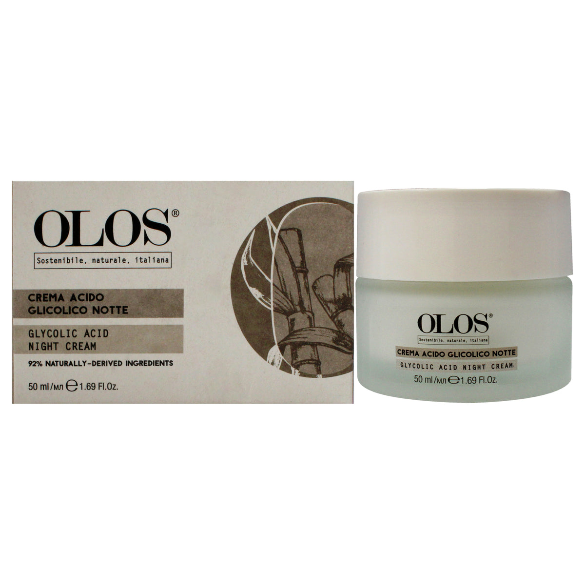 Glycolic Acid Night Cream by Olos for Unisex  17 oz Cream