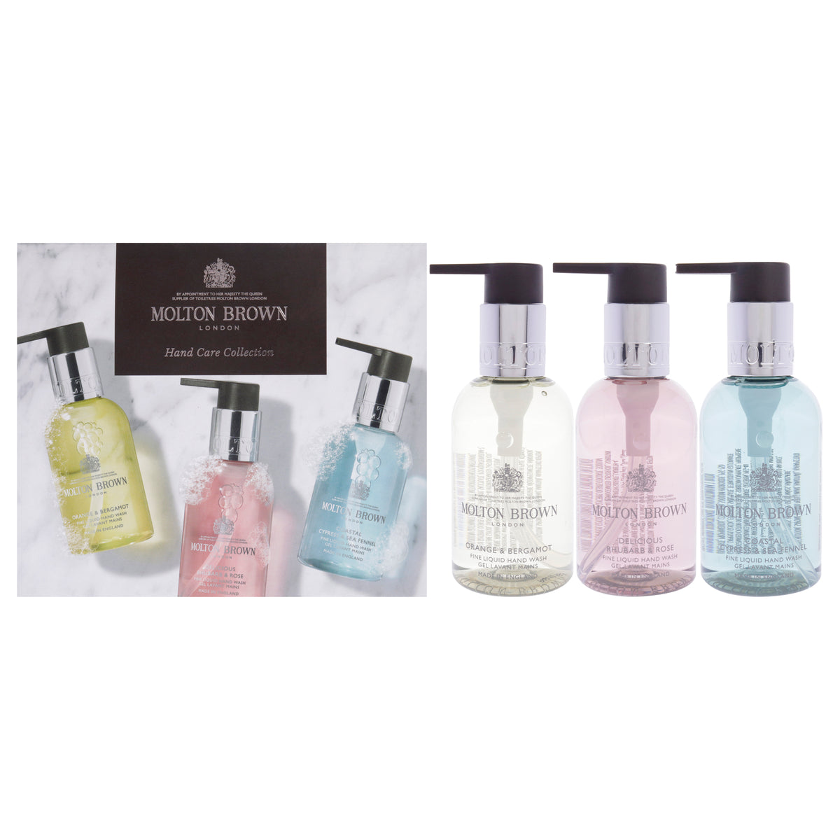 Floral and Aromatic Hand Care Collection Set by Molton Brown for Unisex  3 Pc 33oz Orange and Bergamot Hand Wash  33oz Delici