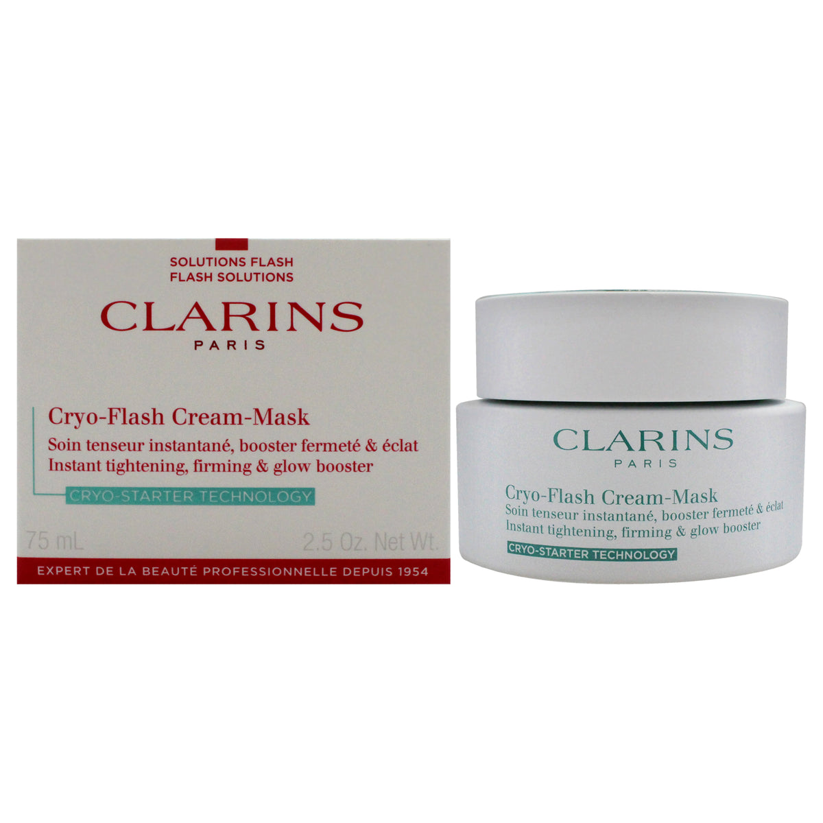 CryoFlash Cream Mask by Clarins for Women  25 oz Mask