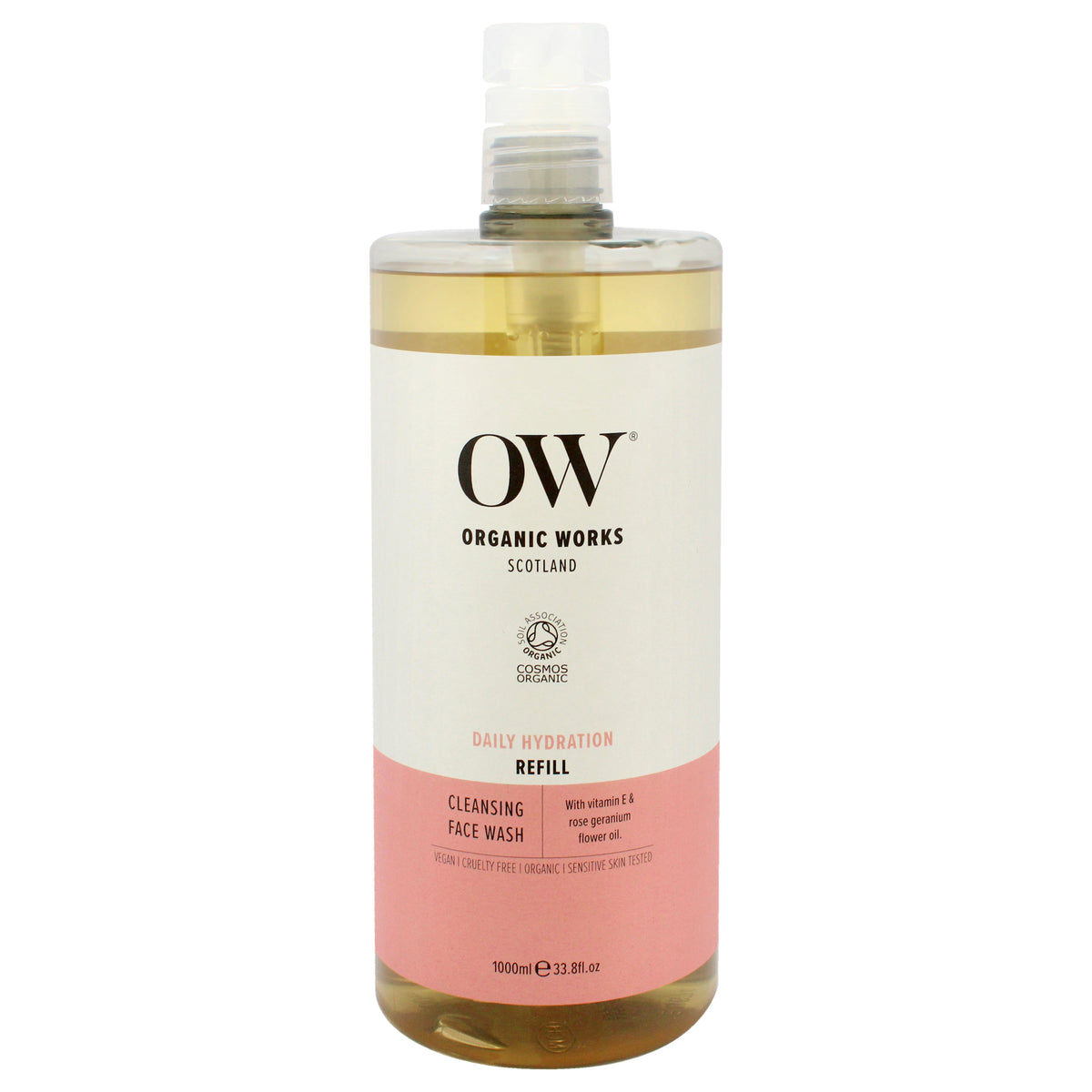 Daily Hydration Cleansing Face Wash by Organic Works for Women  338 oz Cleanser Refill