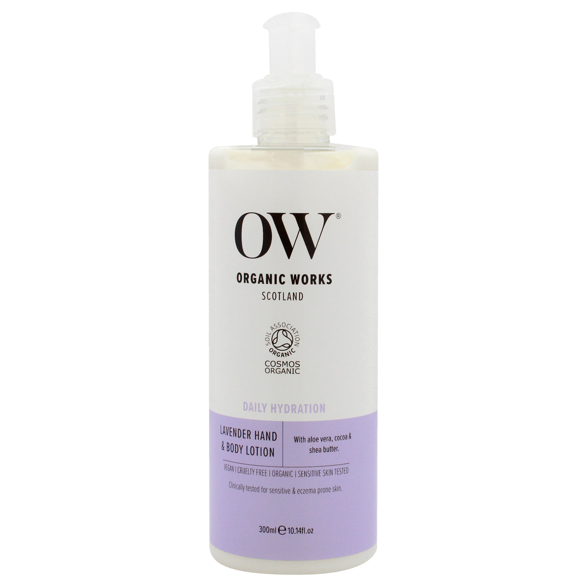 Daily Hydration Hand and Body Lotion  Lavender by Organic Works for Women  1014 oz Body Lotion