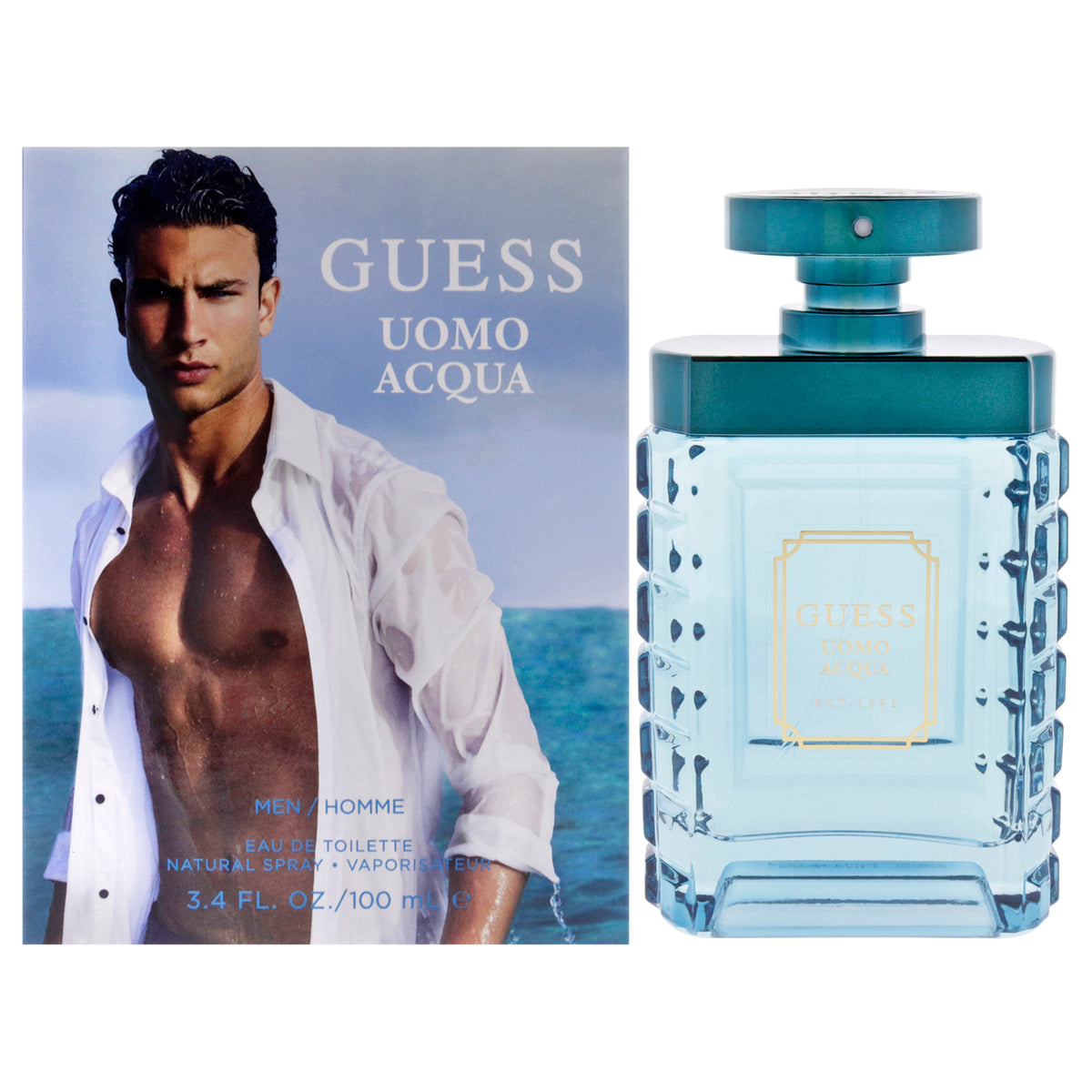 Guess Uomo Acqua by Guess for Men  34 oz EDT Spray