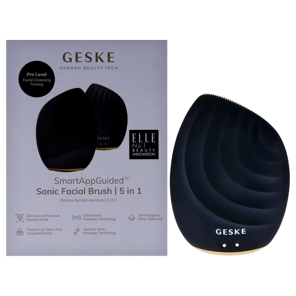 Sonic Facial Brush 5 in 1  Gray by Geske for Women  1 Pc Brush