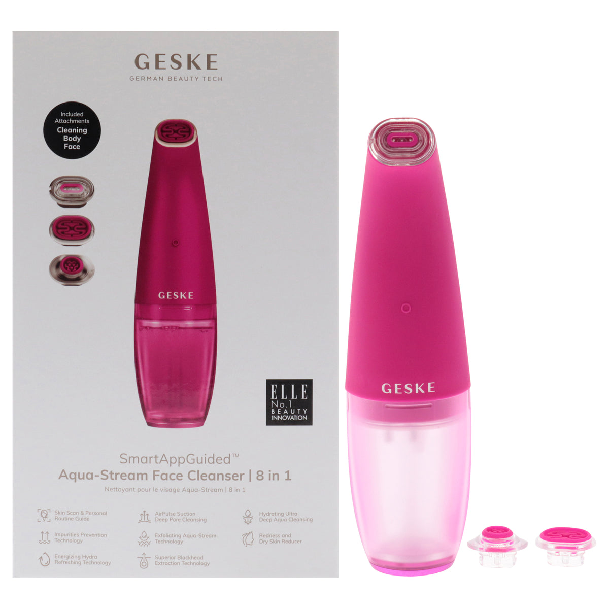 AquaStream Face Cleanser 8 in 1  Magenta by Geske for Women  1 Pc Tool