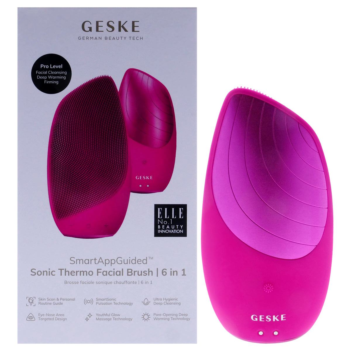 Sonic Thermo Facial Brush 6 in 1  Magenta by Geske for Women  1 Pc Brush