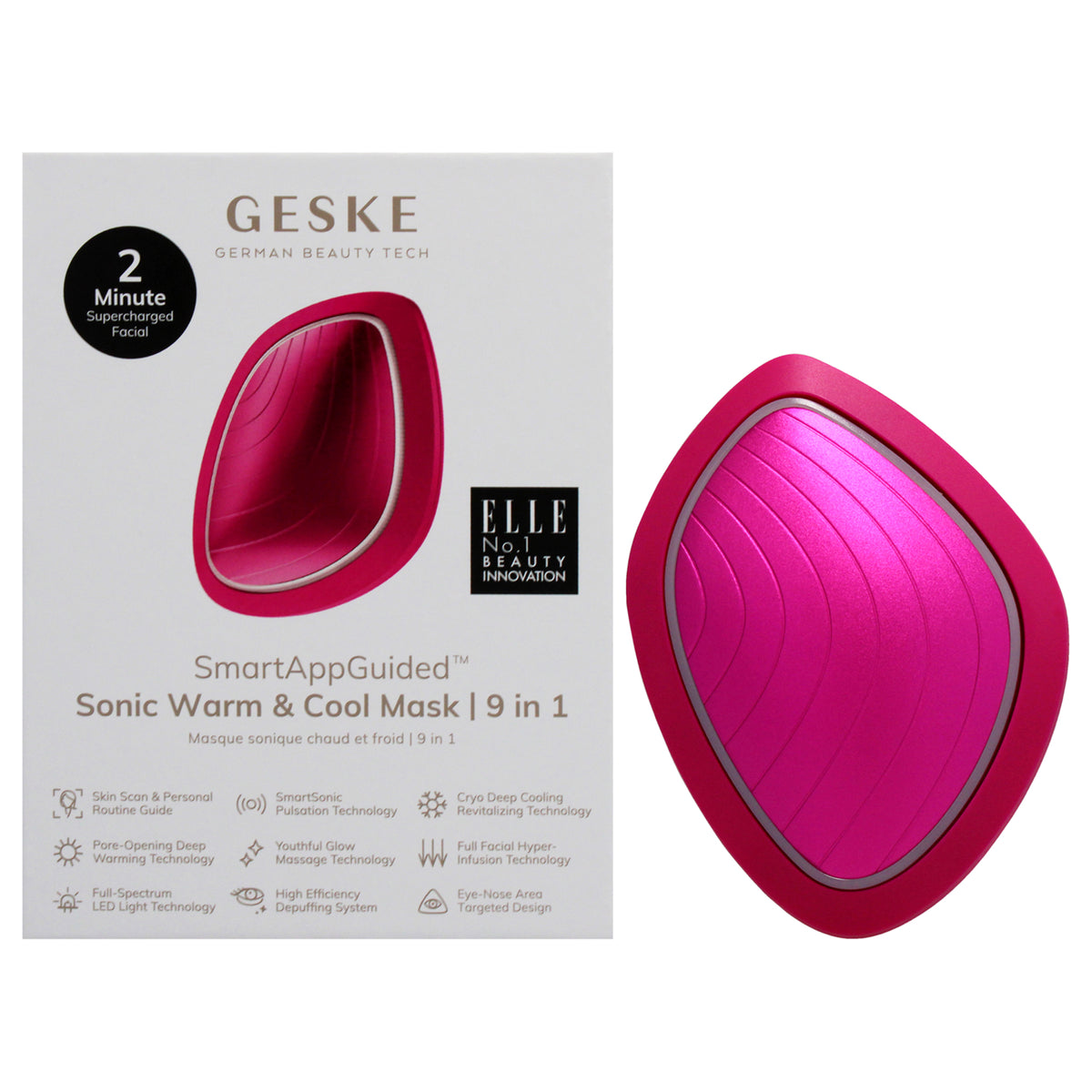 Sonic Warm and Cool Mask 9 in 1  Magenta by Geske for Women  1 Pc Tool