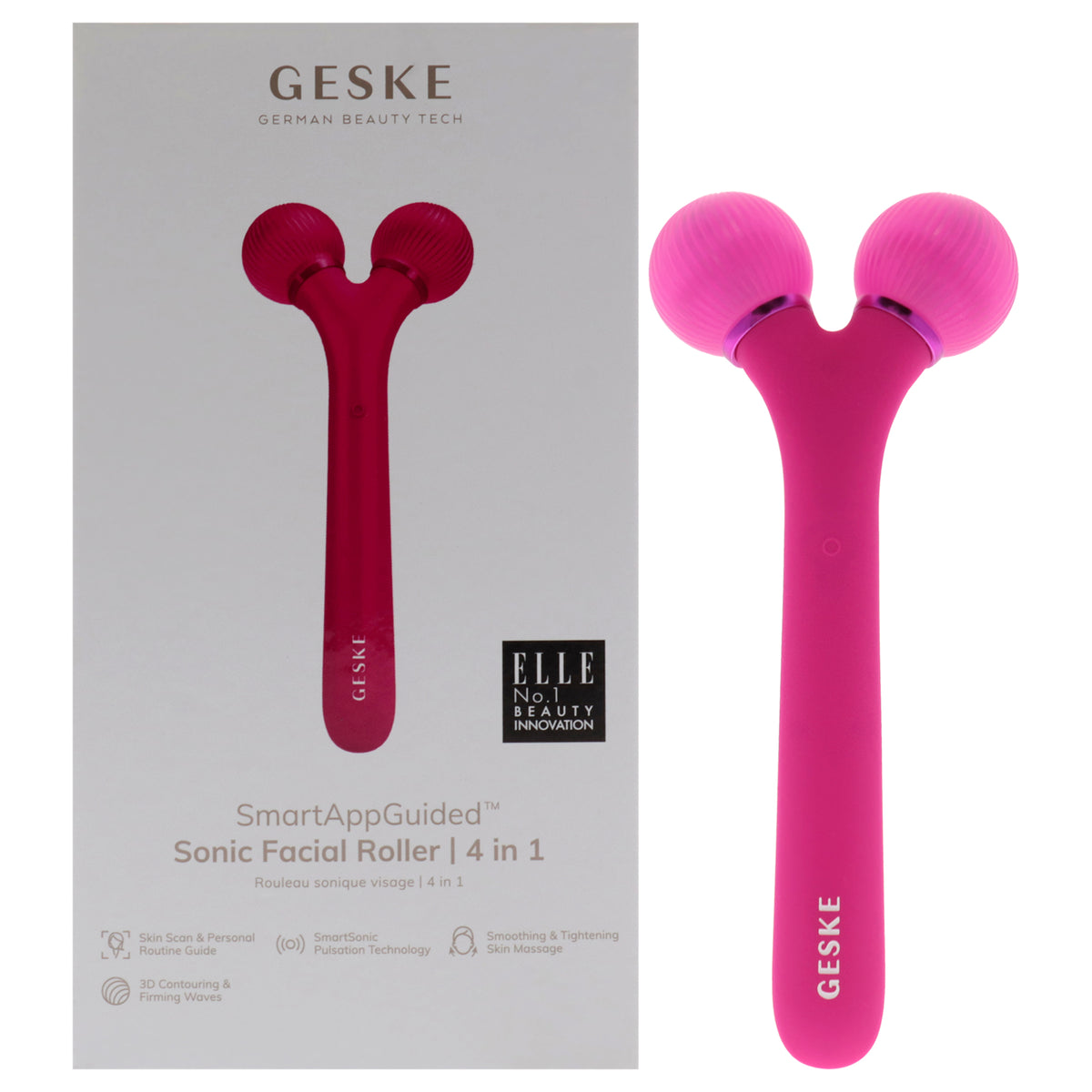 Sonic Facial Roller 4 in 1  Magenta by Geske for Women  1 Pc Roller