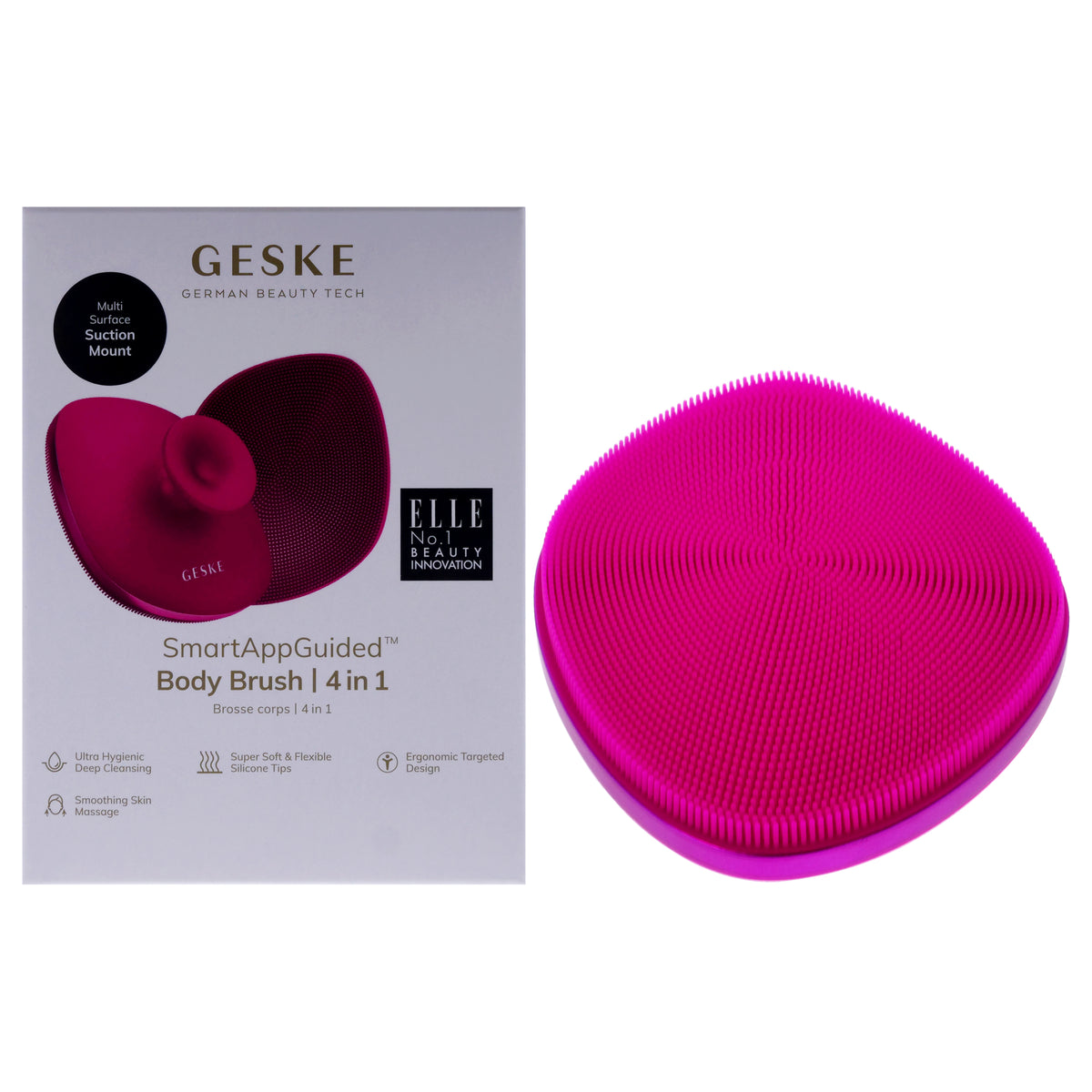 Body Brush 4 in 1  Magenta by Geske for Women  1 Pc Brush