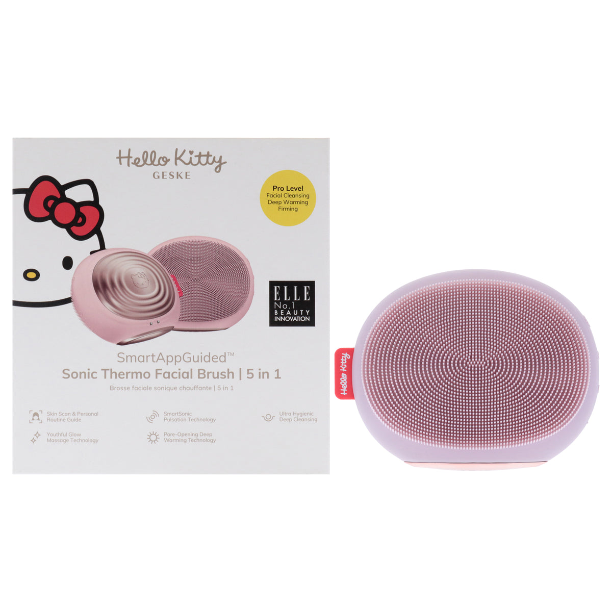 Hello Kitty Sonic Thermo Facial Brush 5 in 1  Pink by Geske for Women  1 Pc Brush